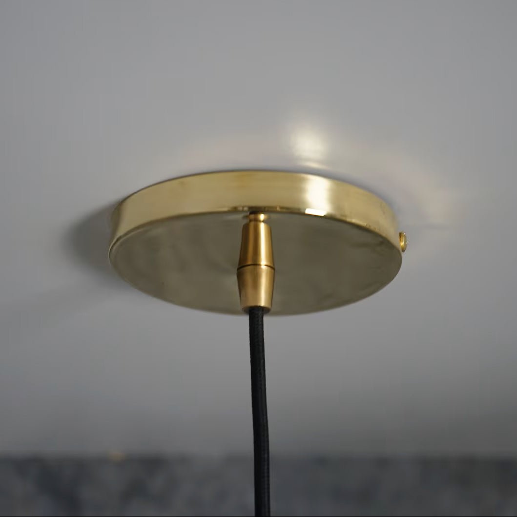 Brass Pendant Light, Hammered Brass Cylindric Pendant Light, Ceiling Light alternate view 5