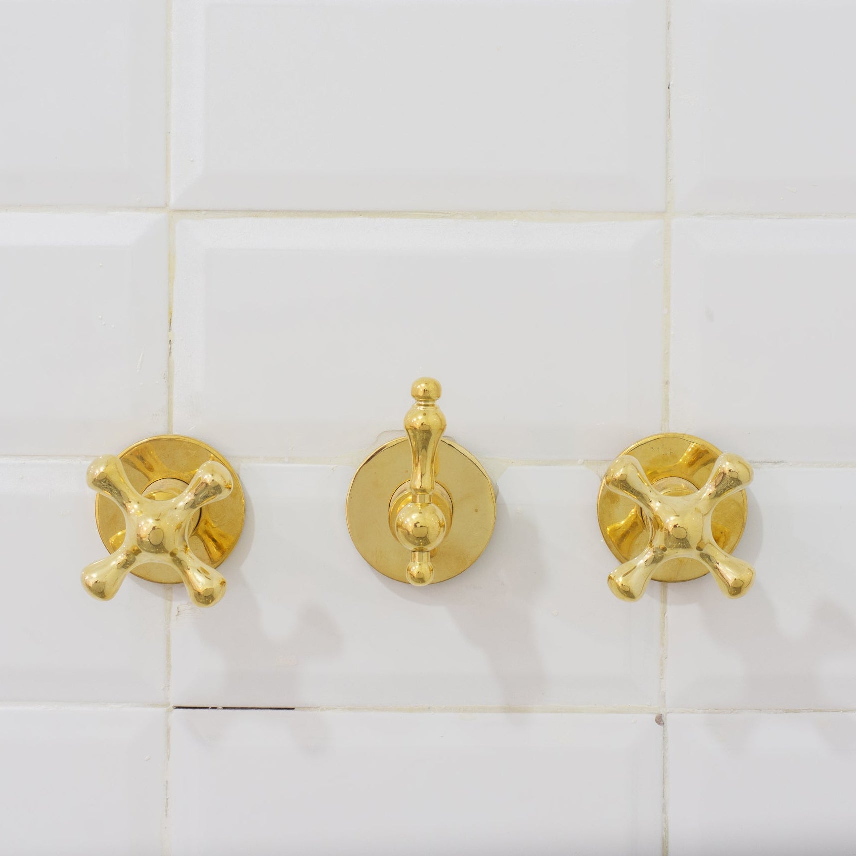 Brass Shower Fixtures – Dual Shower Head alternate view 3