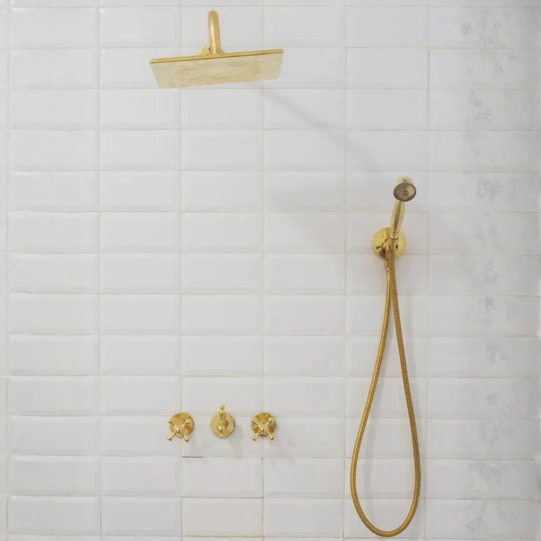 Brass Shower Fixtures – Dual Shower Head alternate view 7