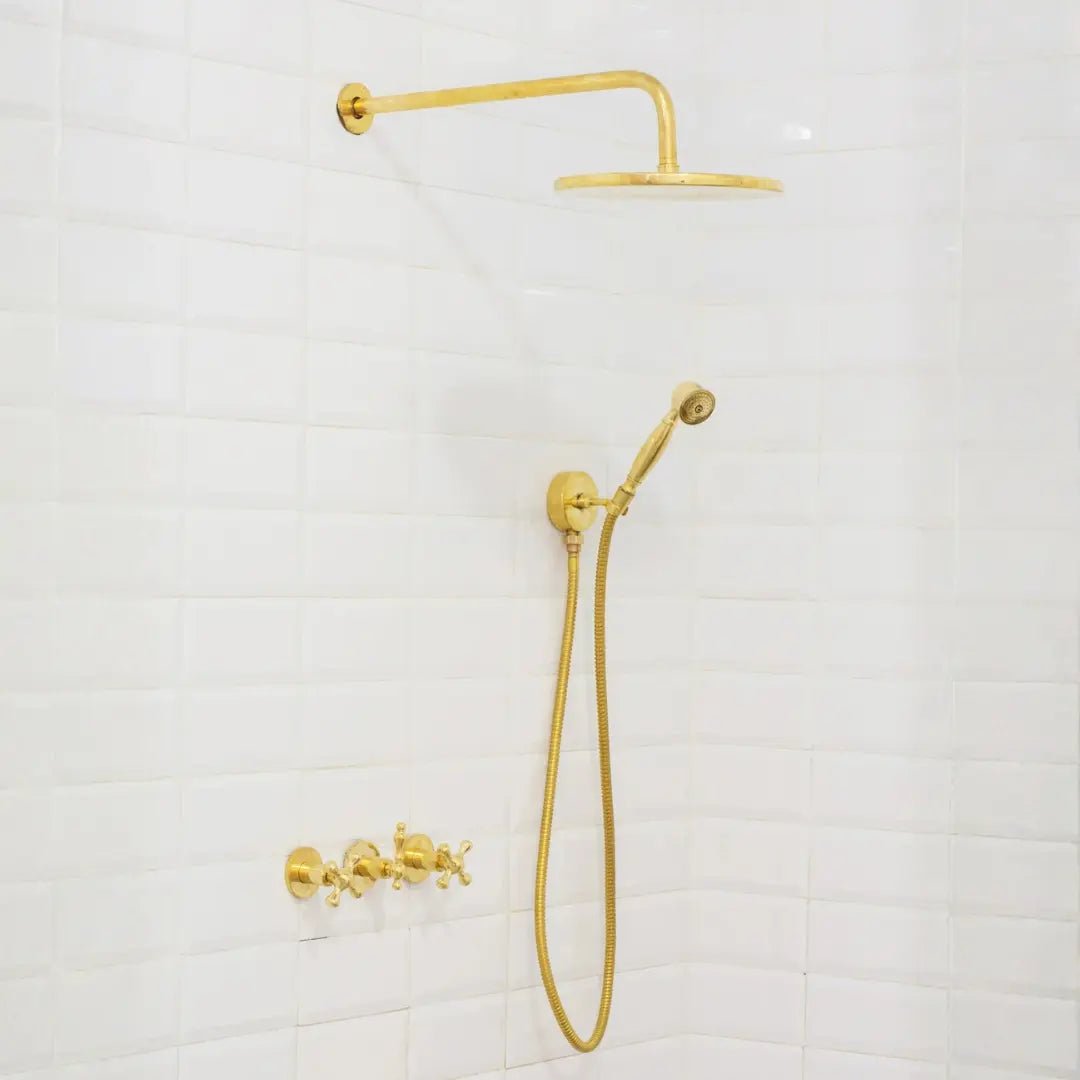 Brass Shower Fixtures – Dual Shower Head alternate view 13