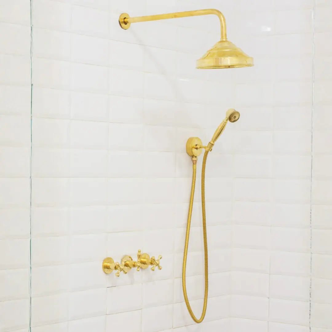 Brass Shower Fixtures – Dual Shower Head alternate view 14