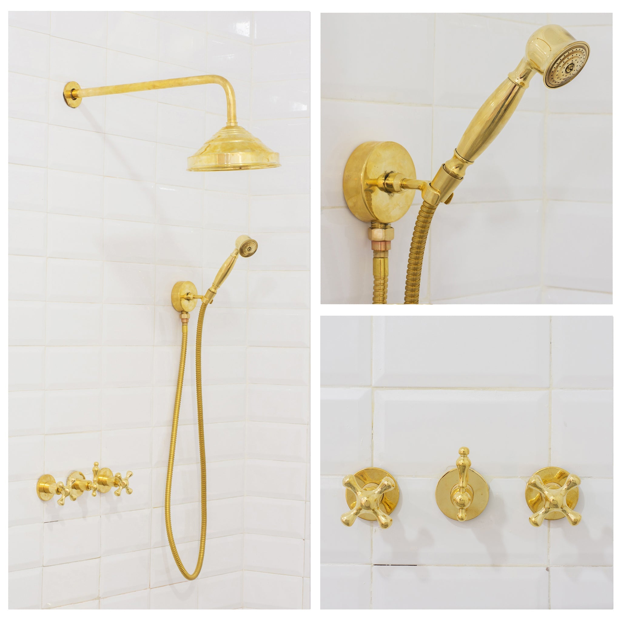 Brass Shower Fixtures – Dual Shower Head