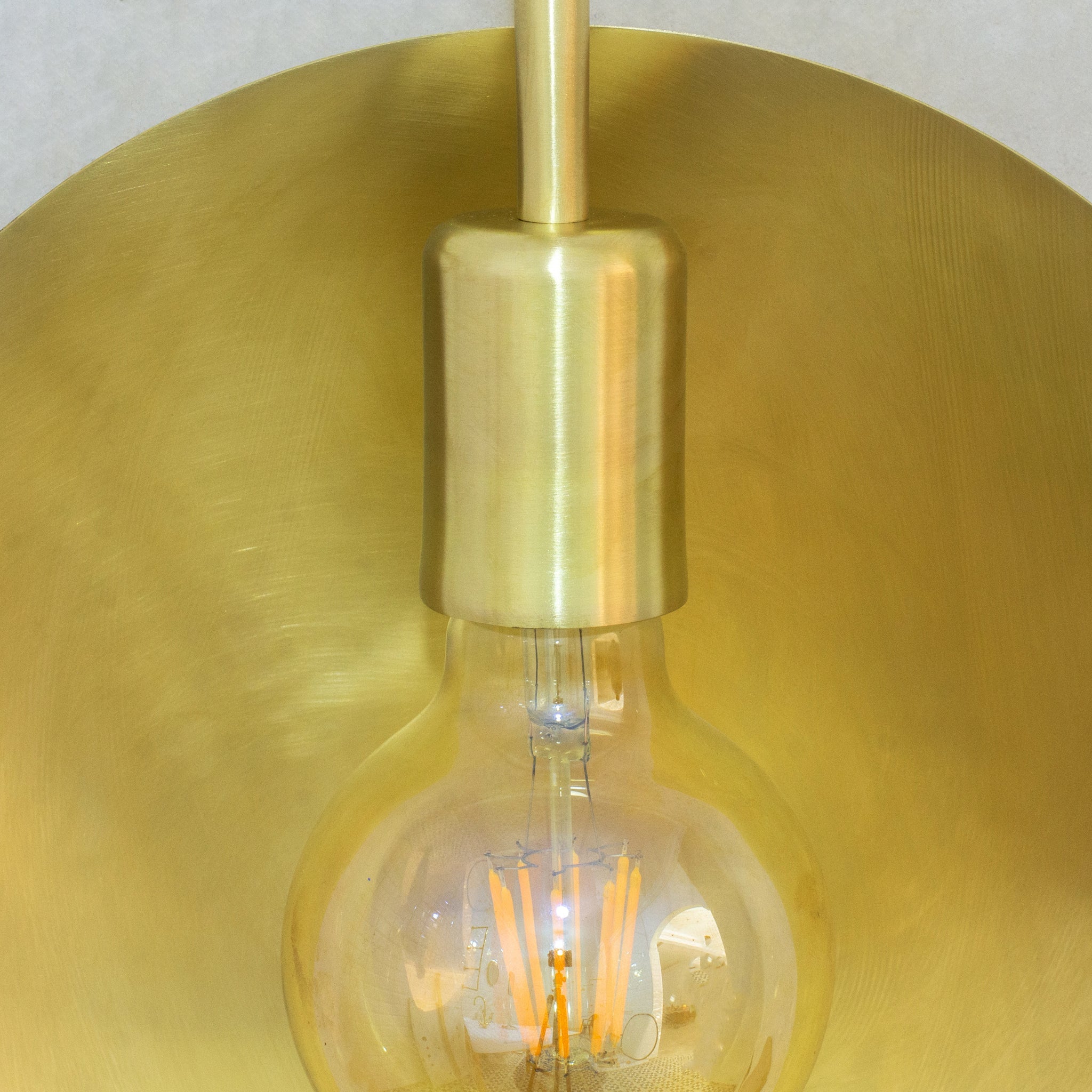Brass Wall Light Fixture, Brushed Sconce Light, Wall Lamp, Indoor Light, Wall Dish Sconce Brass alternate view 6