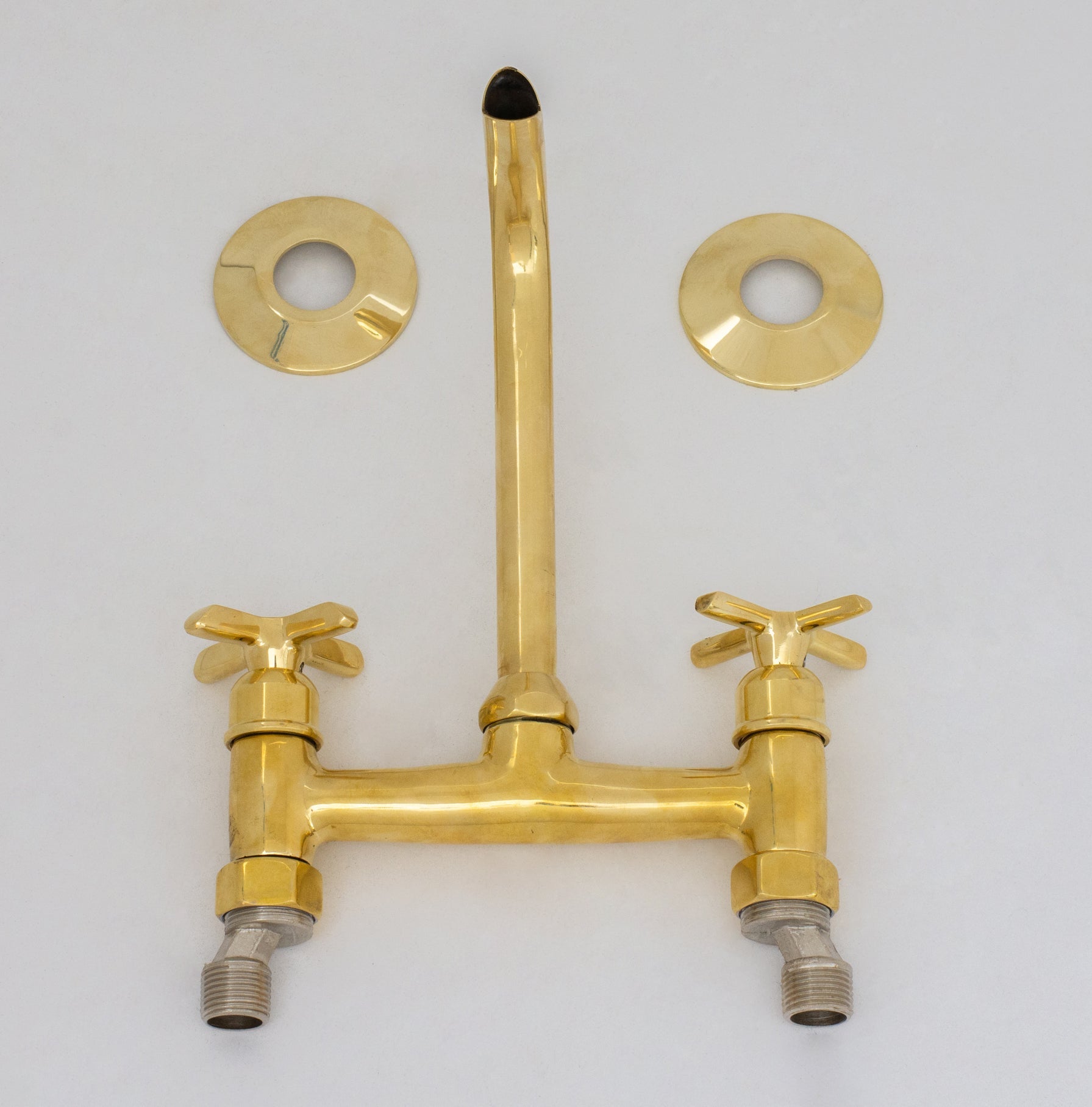Brass Wall Mount Faucet – Antique Brass Bathroom Faucet alternate view 13
