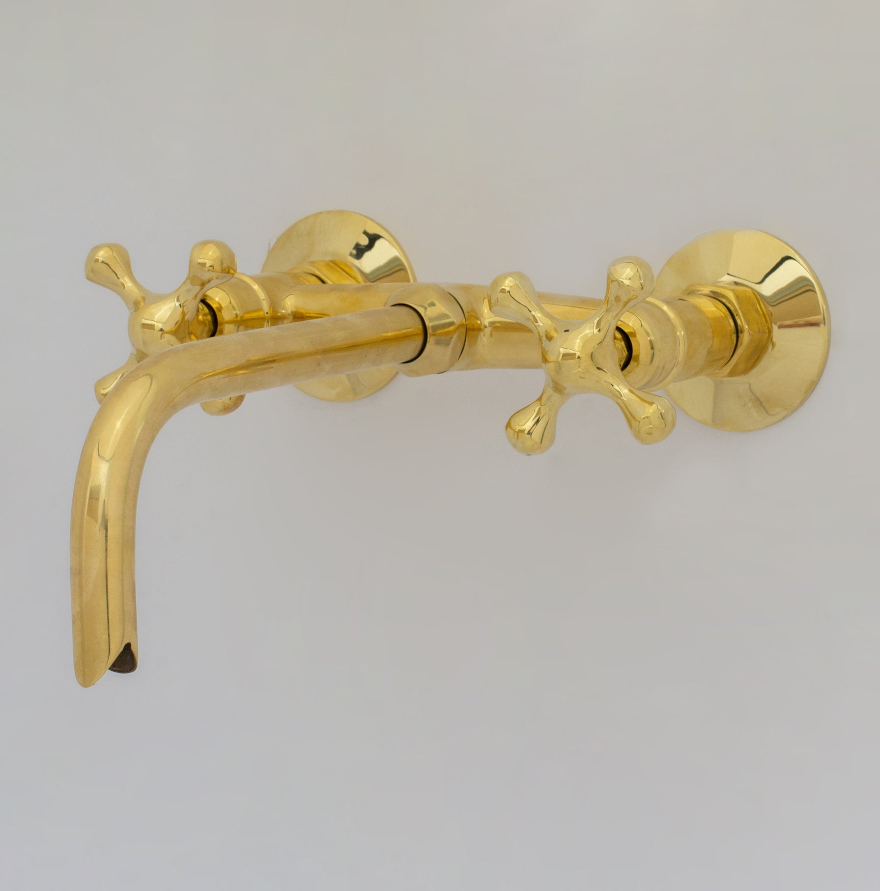 Brass Wall Mount Faucet – Antique Brass Bathroom Faucet alternate view 2