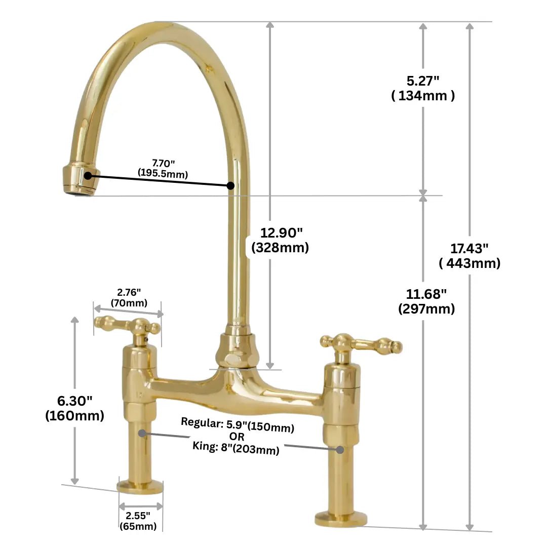 Bridgeford - Unlacquered Brass Kitchen Bridge Faucet alternate view 20