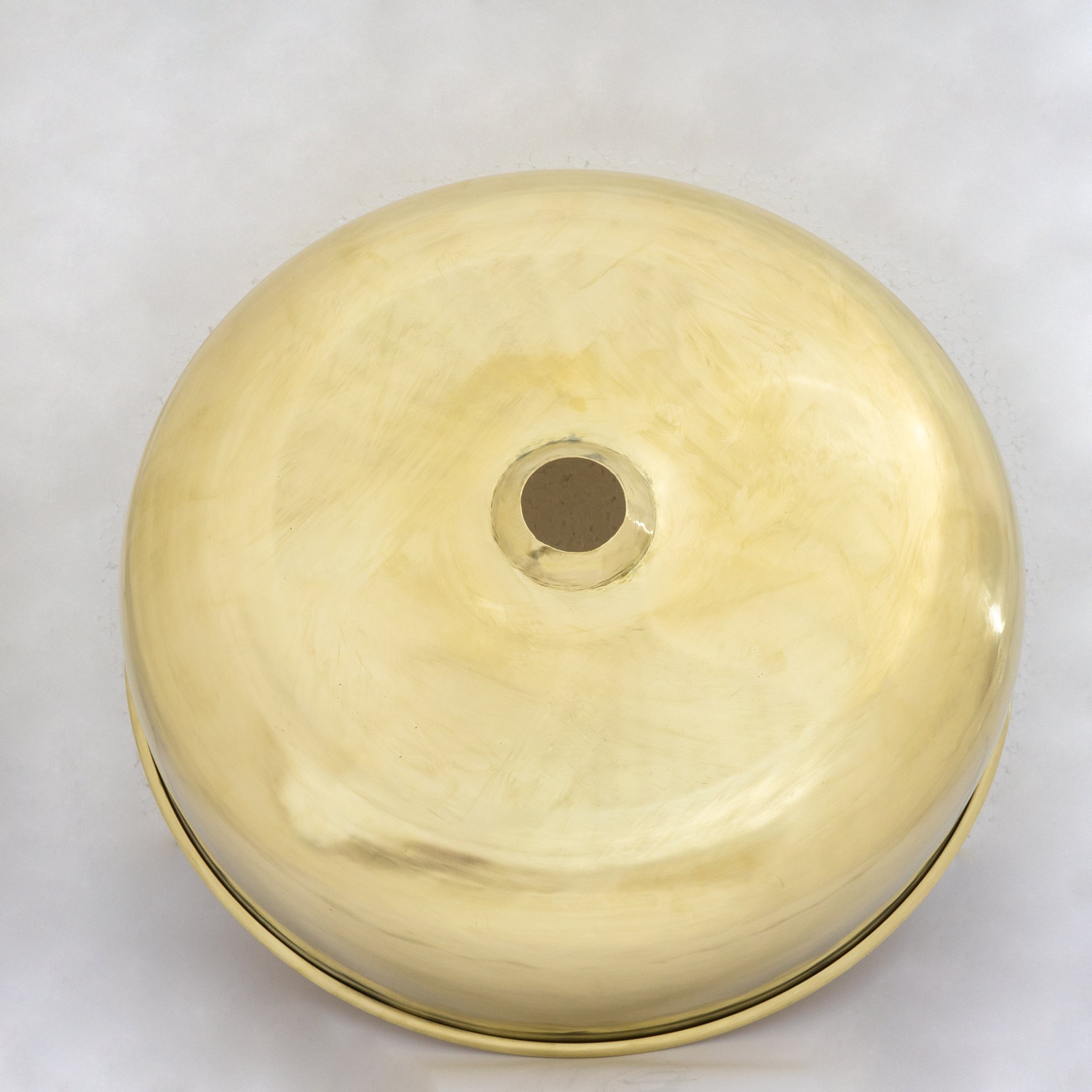 Brushed Brass Bathroom Vessel Sink, Solid Brass Powder Room Basin alternate view 5