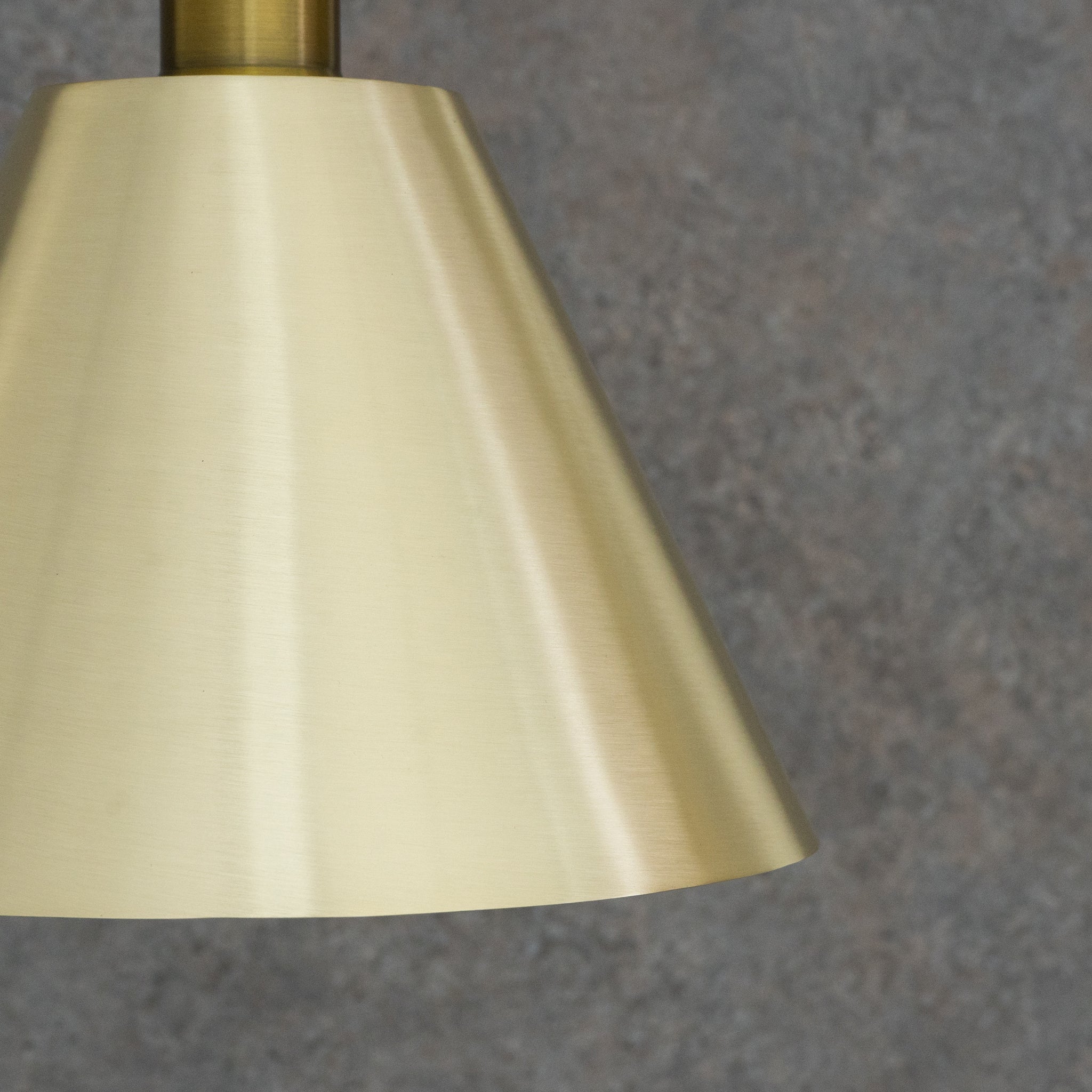 Brushed Brass Cone Pendant Light - Sleek Modern Moroccan Task Lighting alternate view 4