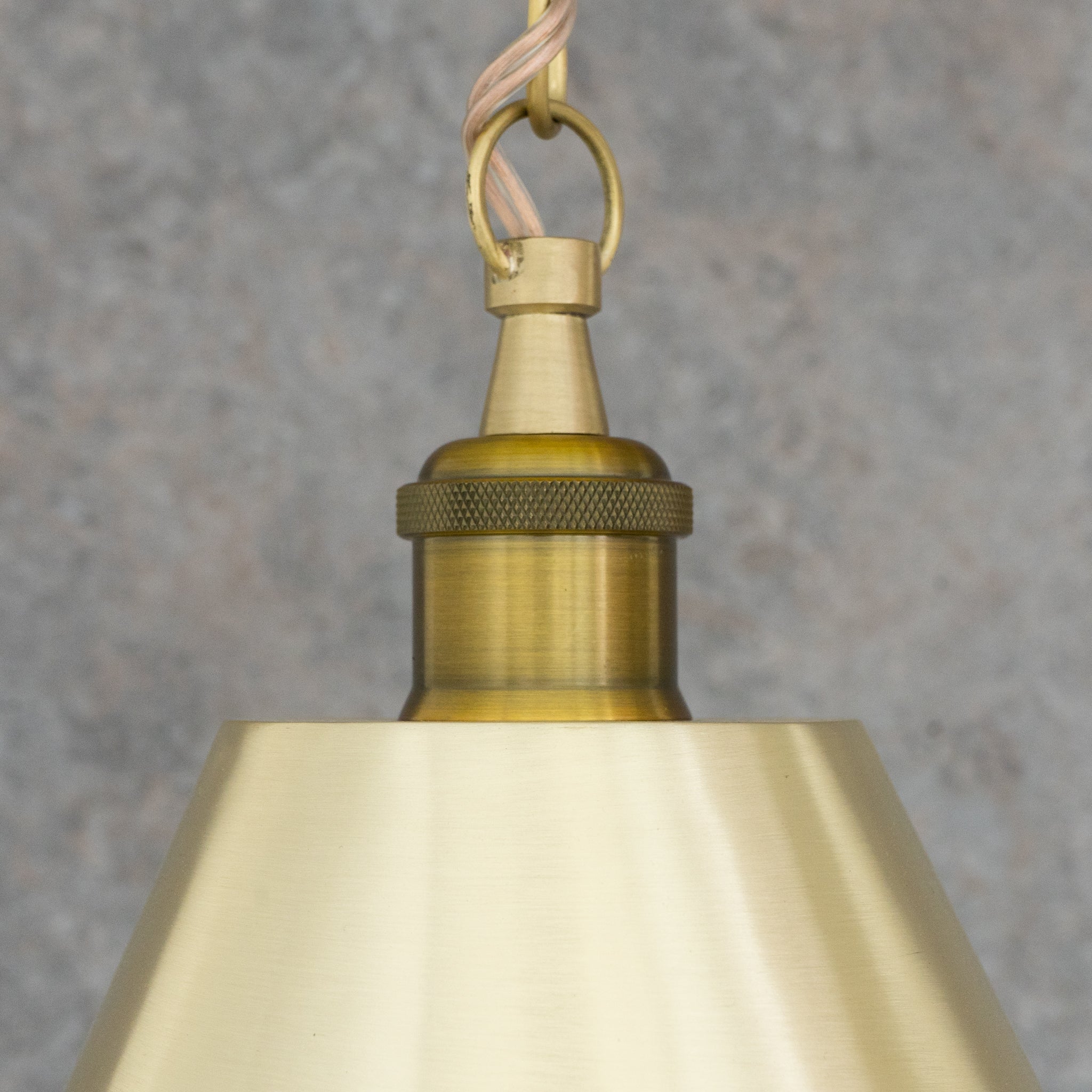 Brushed Brass Cone Pendant Light - Sleek Modern Moroccan Task Lighting alternate view 5