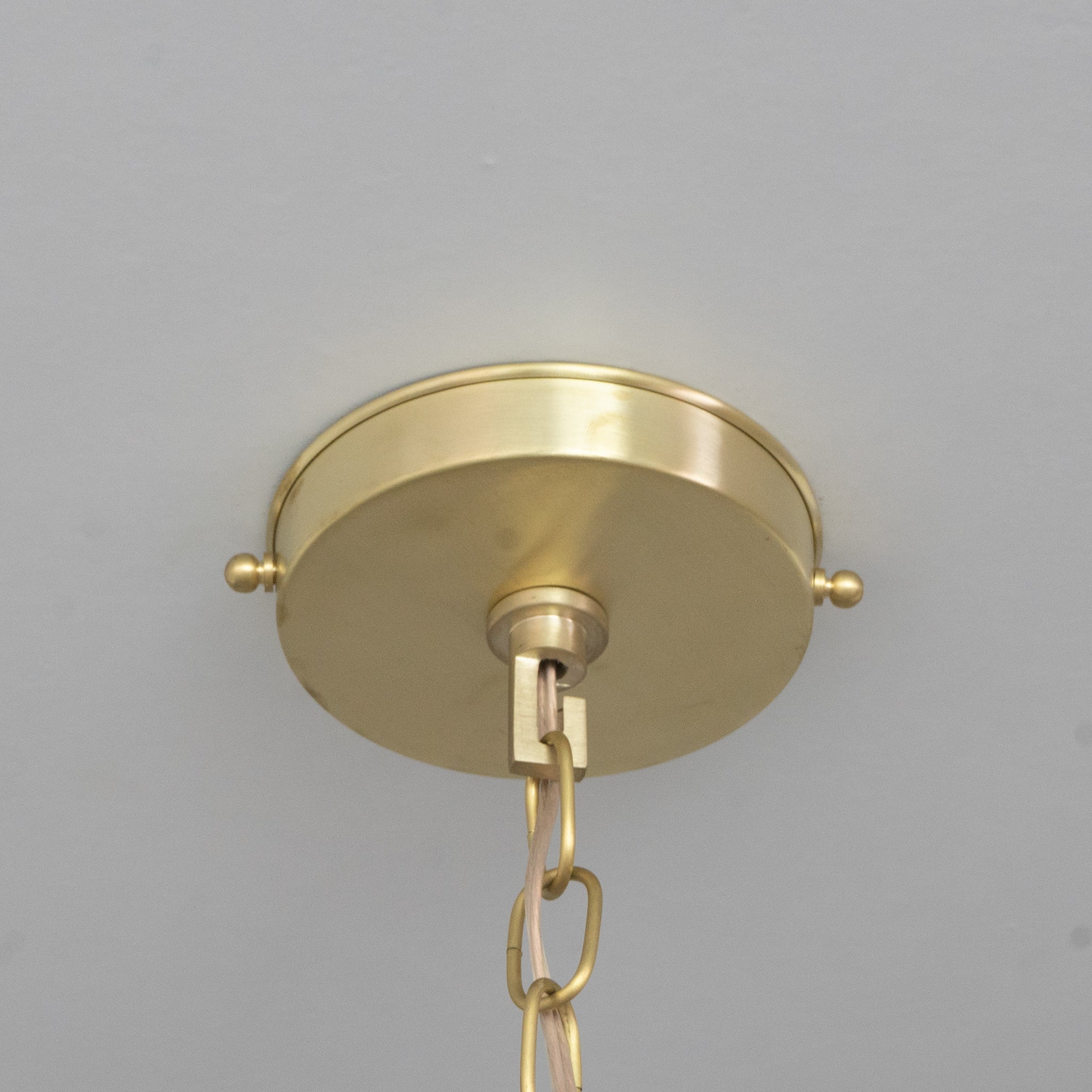Brushed Brass Flared Dome Pendant Light - Hand-Finished Moroccan Brass Pendant alternate view 8