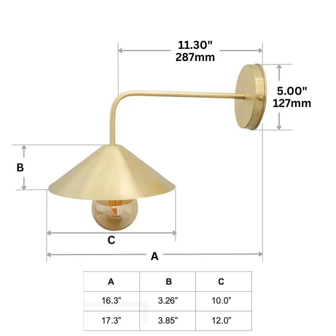 Brushed Brass Wall-Mounted Lamp, Entryway Wall Sconce Light alternate view 7