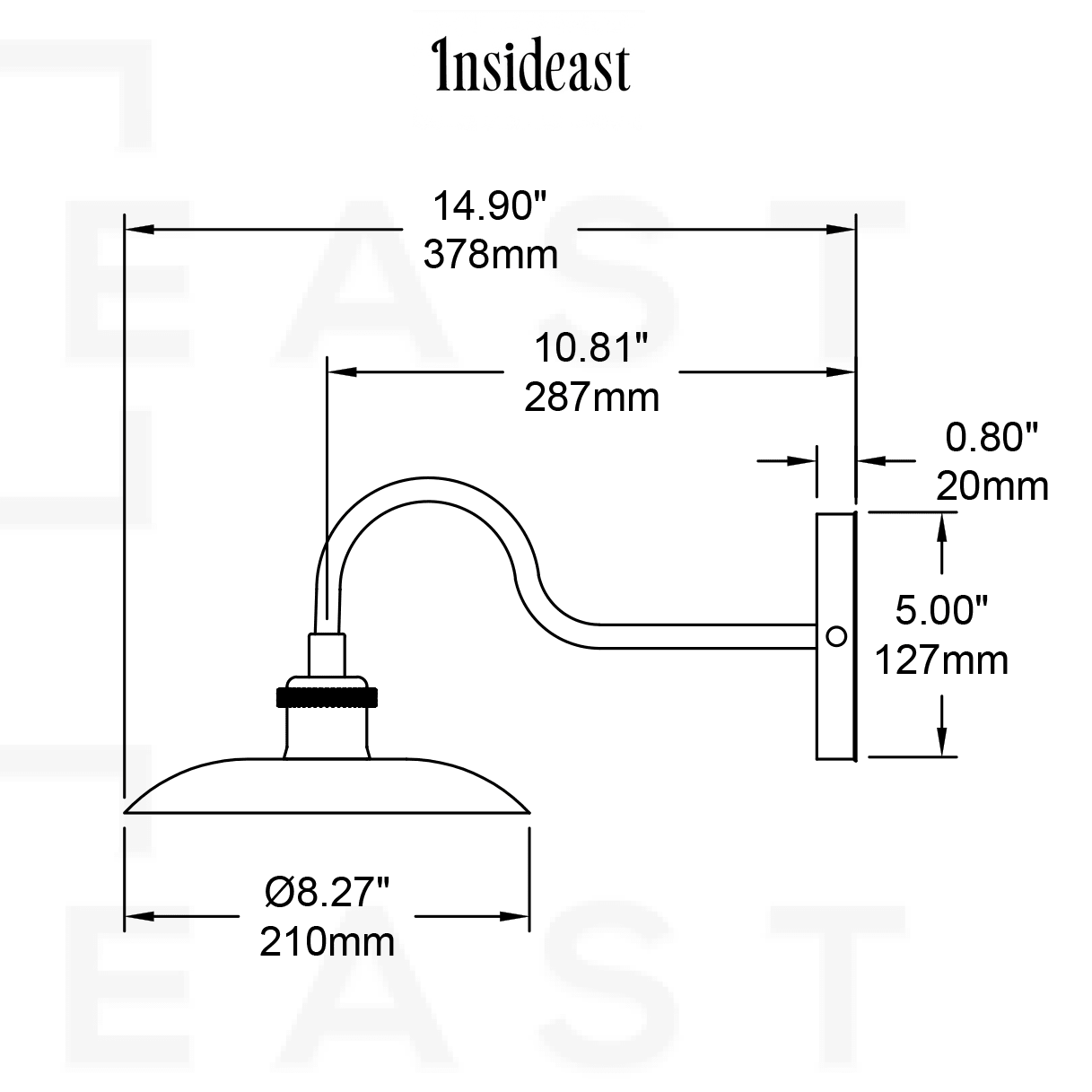 Brushed Brass Wall Sconce Light, Solid Brass Wall Lamp, Wall Lighting Fixture alternate view 8