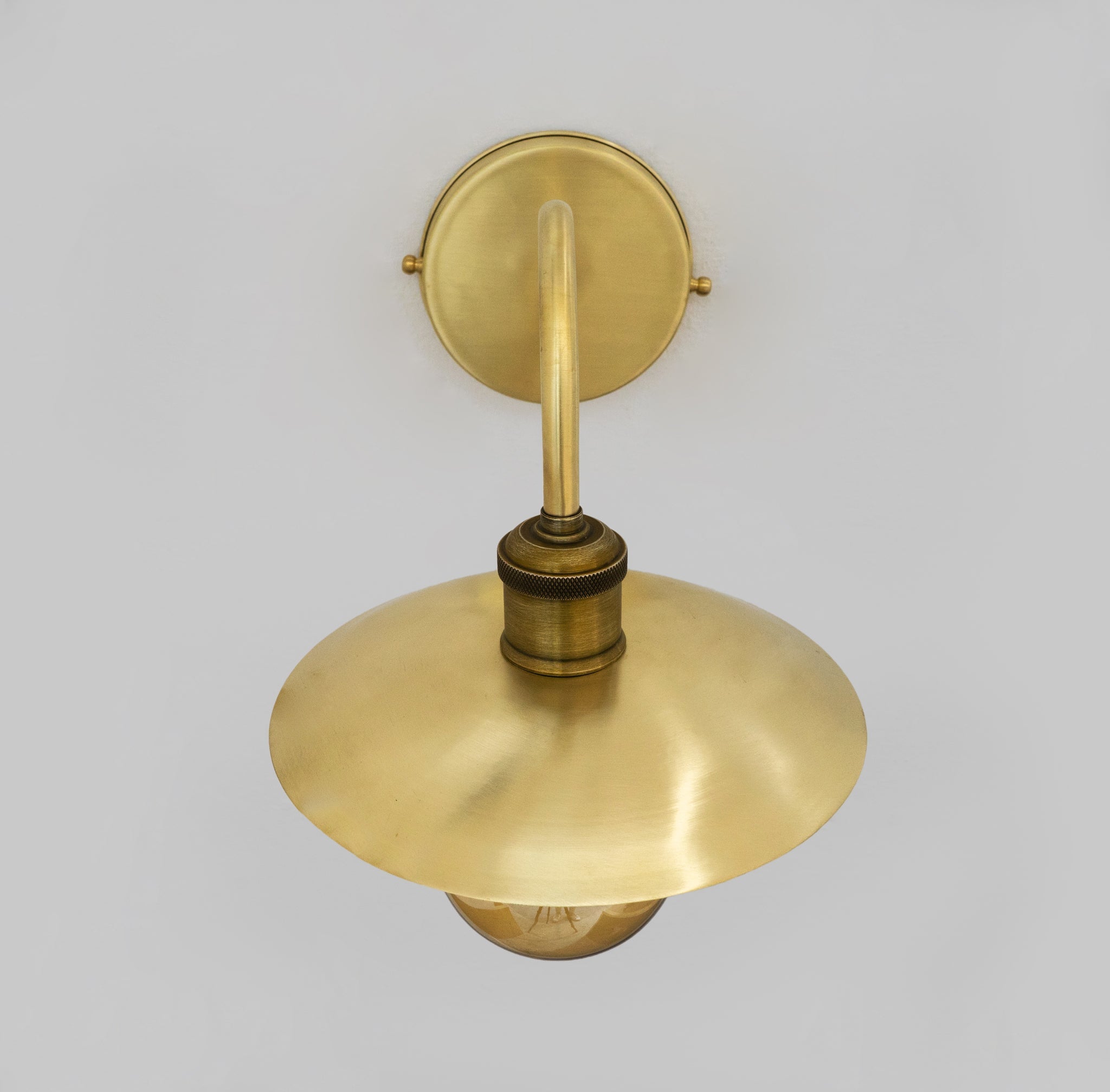 Brushed Brass Wall Sconce Light, Solid Brass Wall Lamp, Wall Lighting Fixture alternate view 5