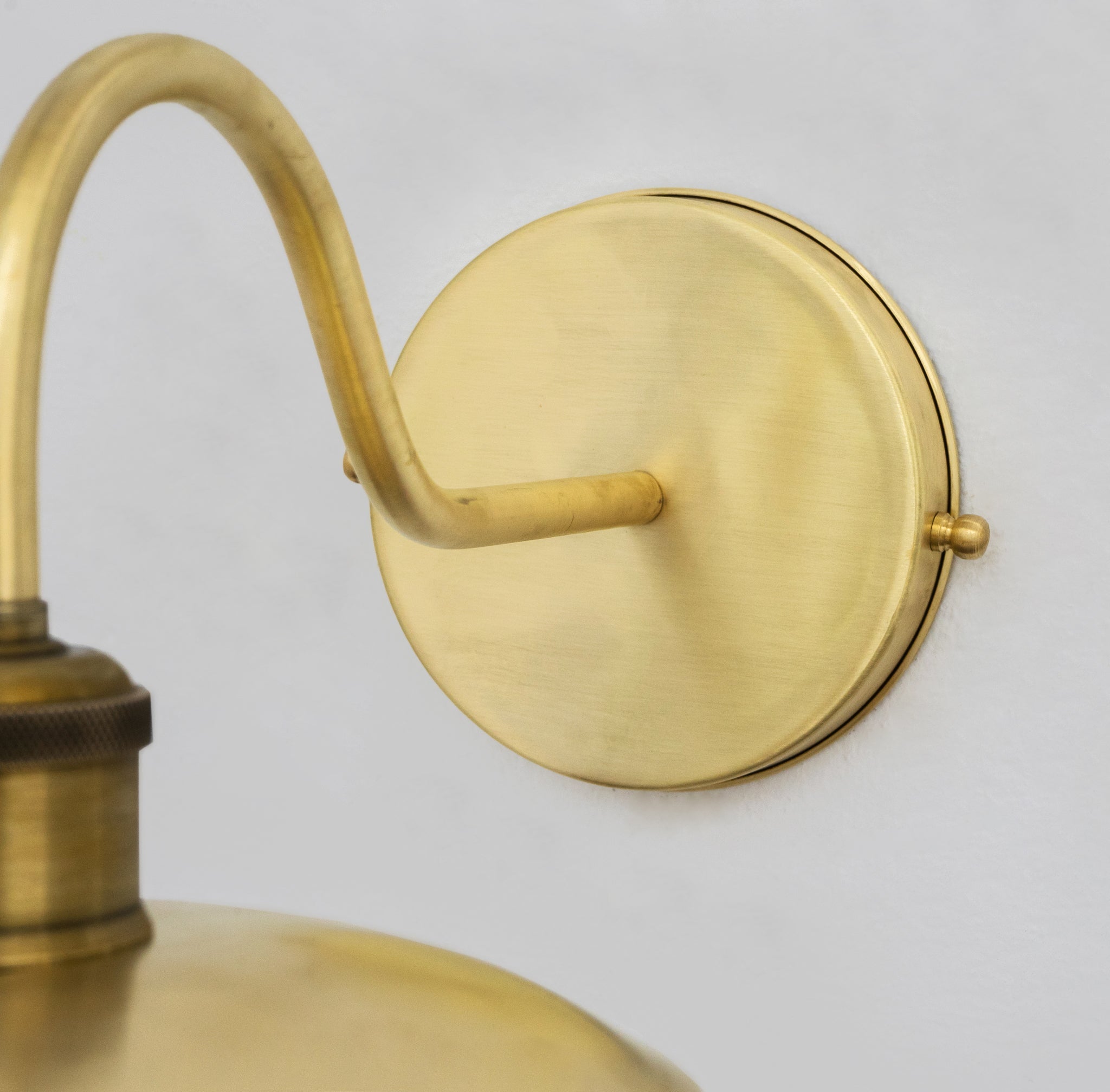 Brushed Brass Wall Sconce Light, Solid Brass Wall Lamp, Wall Lighting Fixture alternate view 6