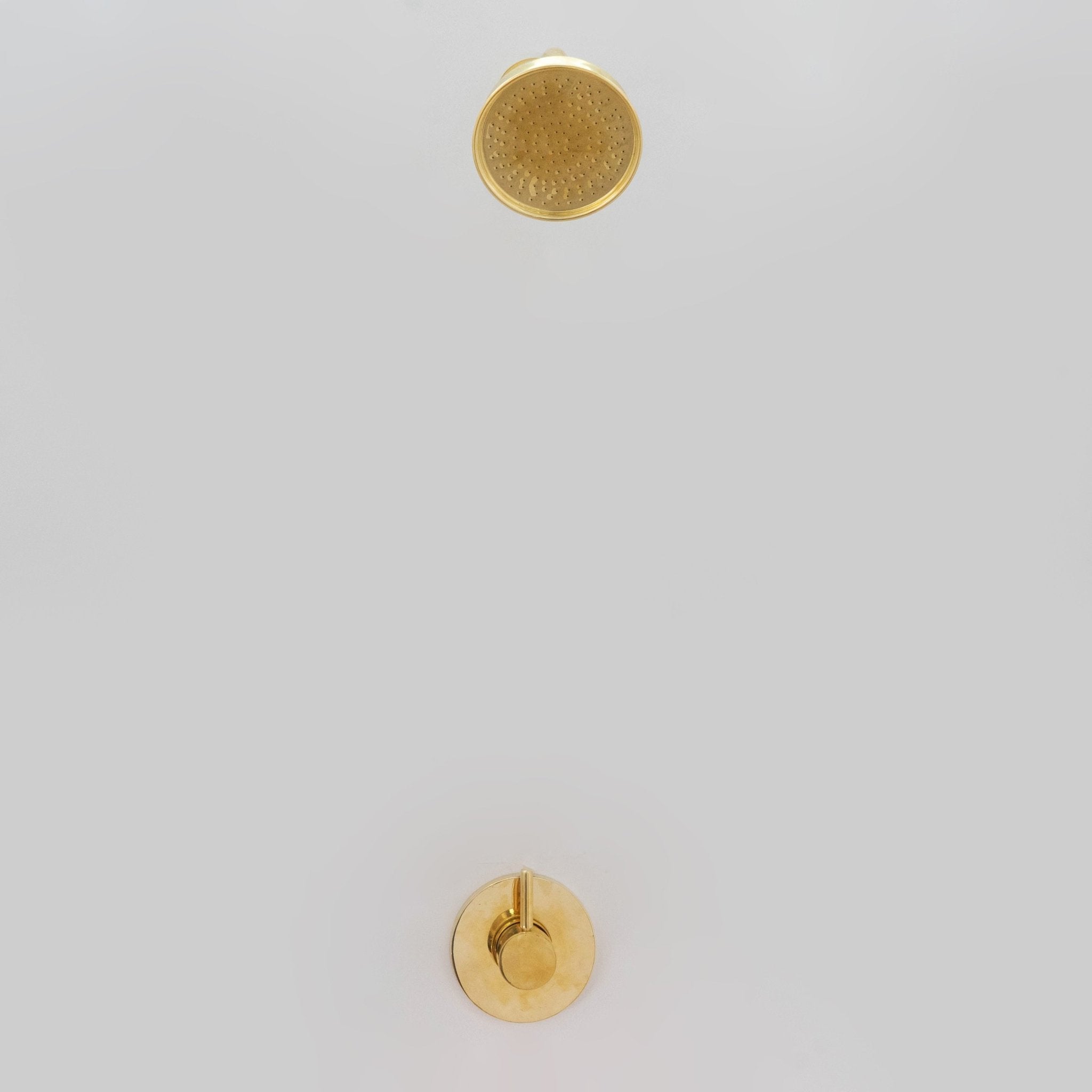 Built-in Solid Brass Shower, Unlacquered Brass Swiveling Showerhead, Rainfall Shower alternate view 6