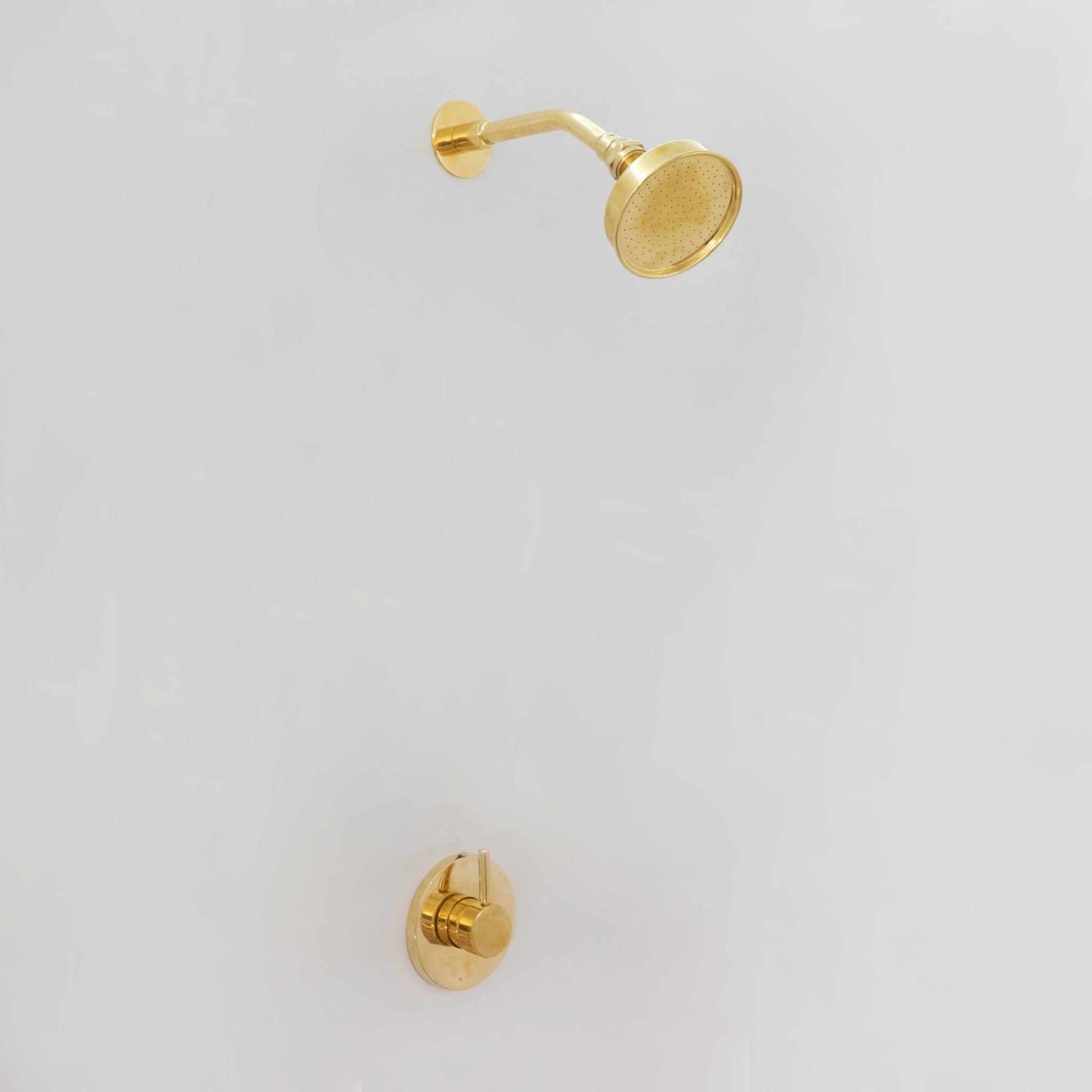 Built-in Solid Brass Shower, Unlacquered Brass Swiveling Showerhead, Rainfall Shower alternate view 4