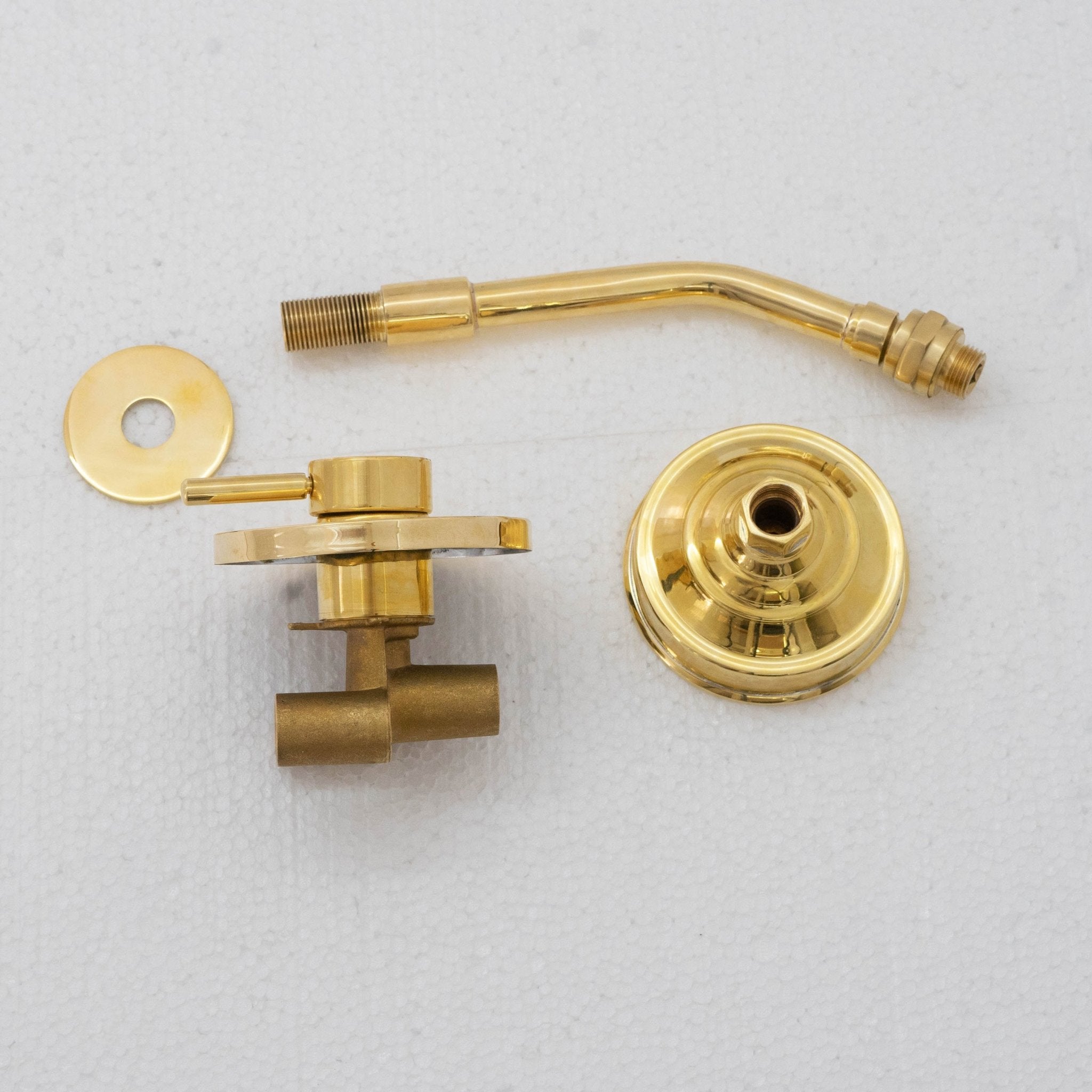 Built-in Solid Brass Shower, Unlacquered Brass Swiveling Showerhead, Rainfall Shower alternate view 5