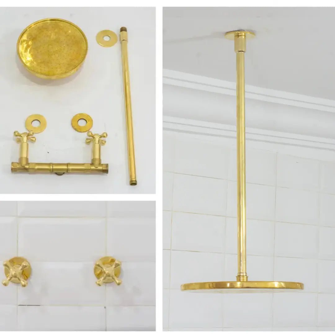 Ceiling Mount Shower System, Two Handle Shower System, Rainfall Shower System, Ceiling Showerhead, Overhead Shower alternate view 5