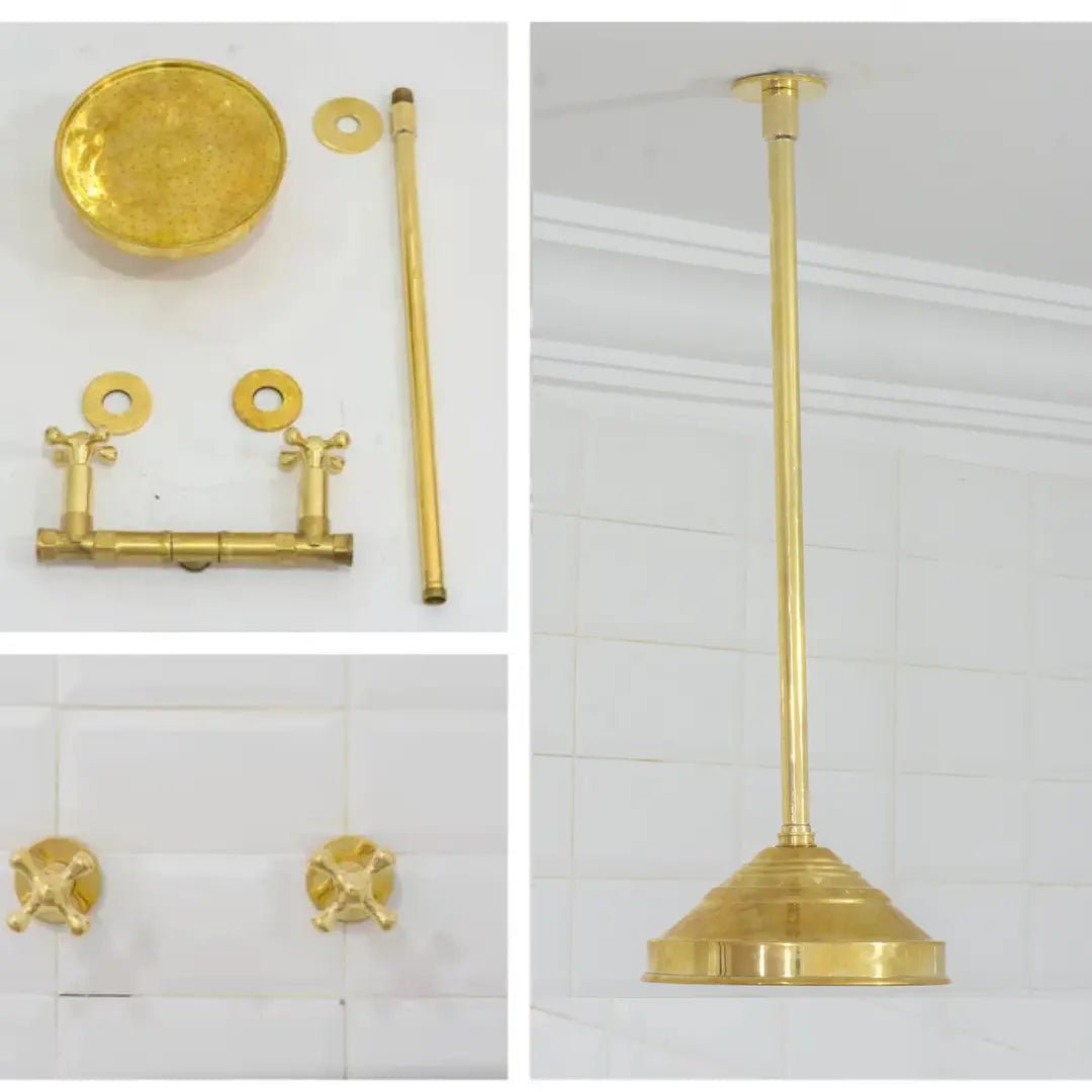 Ceiling Mount Shower System, Two Handle Shower System, Rainfall Shower System, Ceiling Showerhead, Overhead Shower alternate view 4