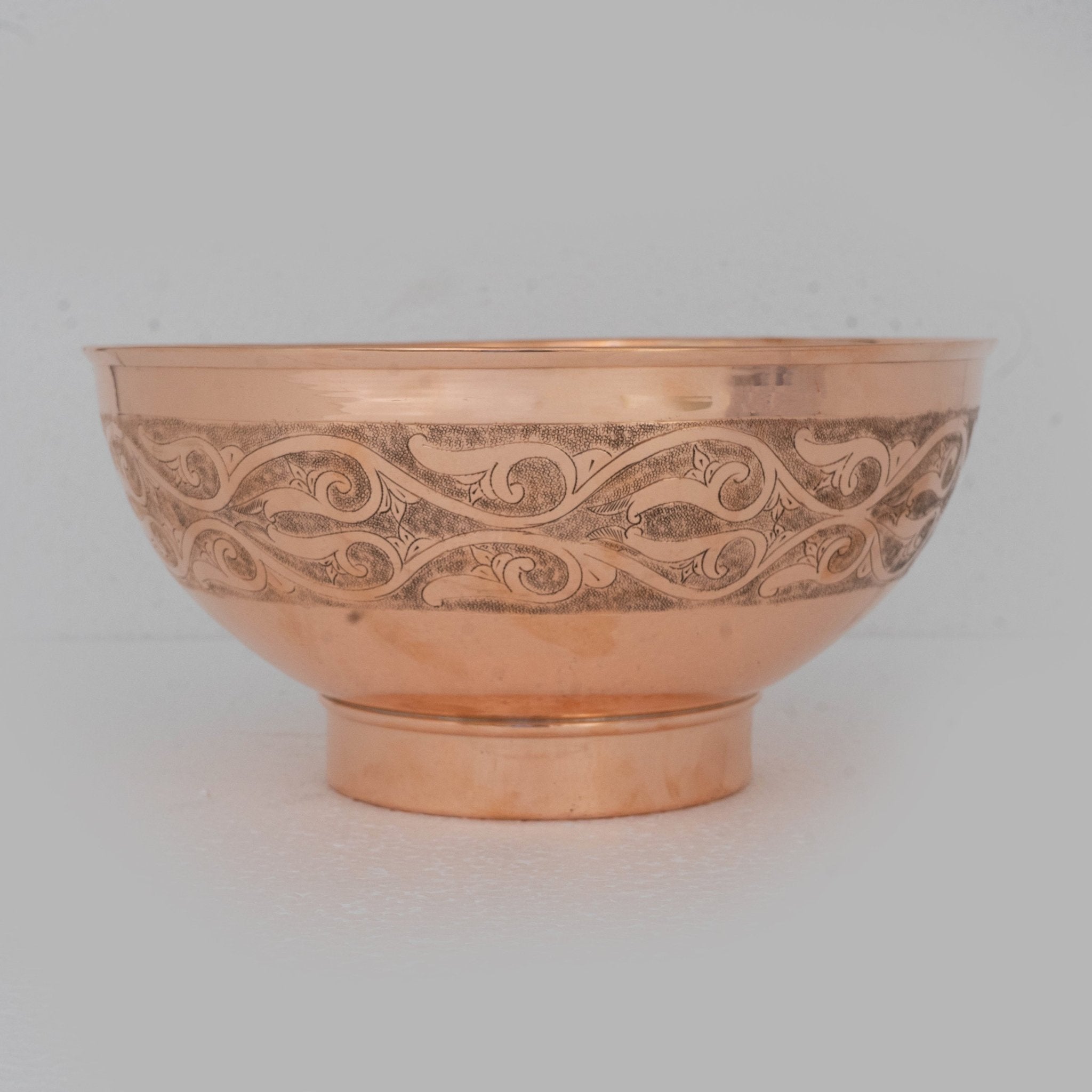 Copper Bathroom Vessel Sink, Bowl Vanity Sink, Hand Engraved & Hammered alternate view 2