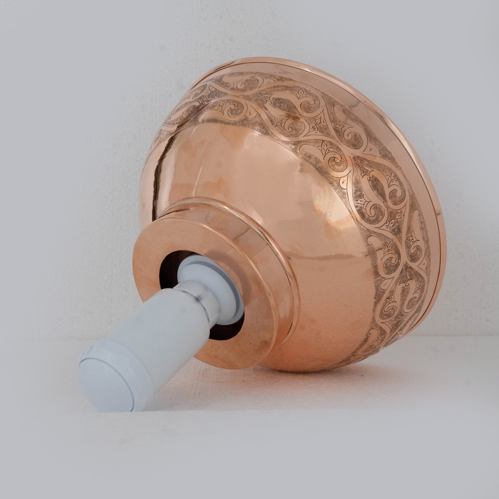 Copper Bathroom Vessel Sink, Bowl Vanity Sink, Hand Engraved & Hammered alternate view 4