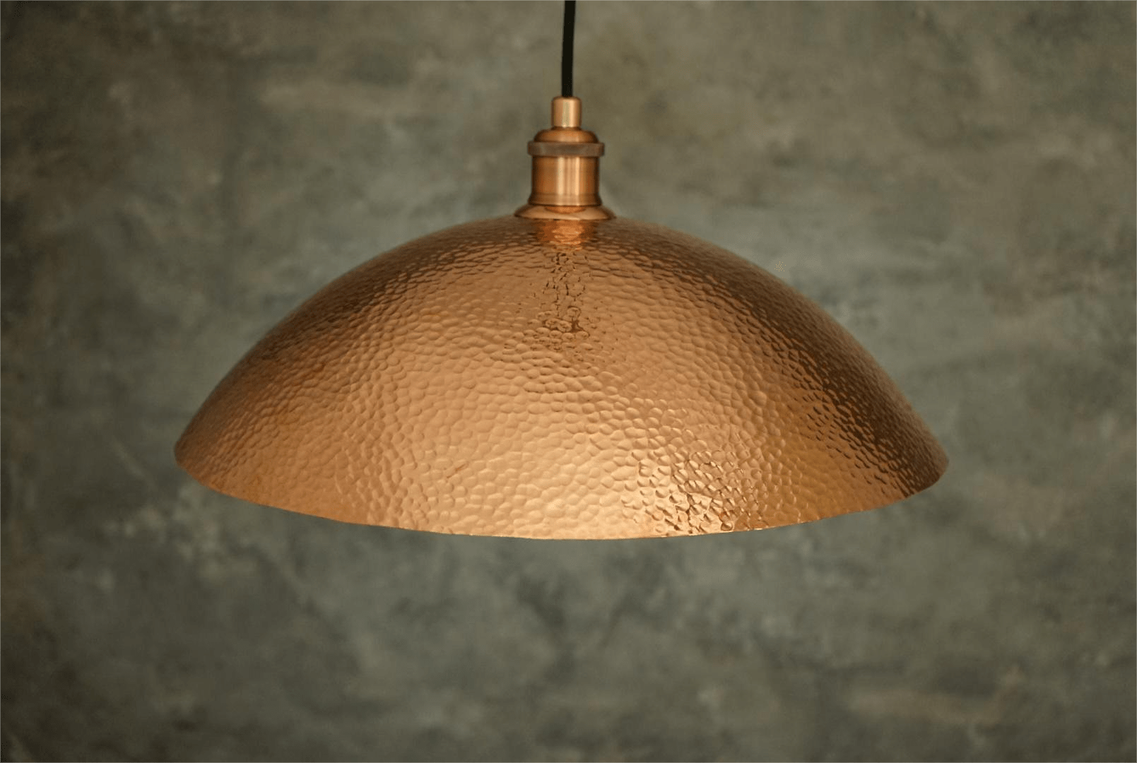 Copper Light Fixture, Hammered Solid Copper Dome Pendant Light, Ceiling Light alternate view 4