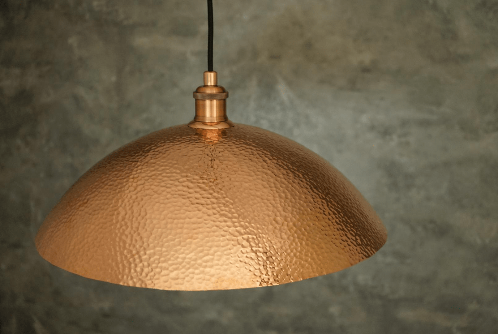 Copper Light Fixture, Hammered Solid Copper Dome Pendant Light, Ceiling Light alternate view 6