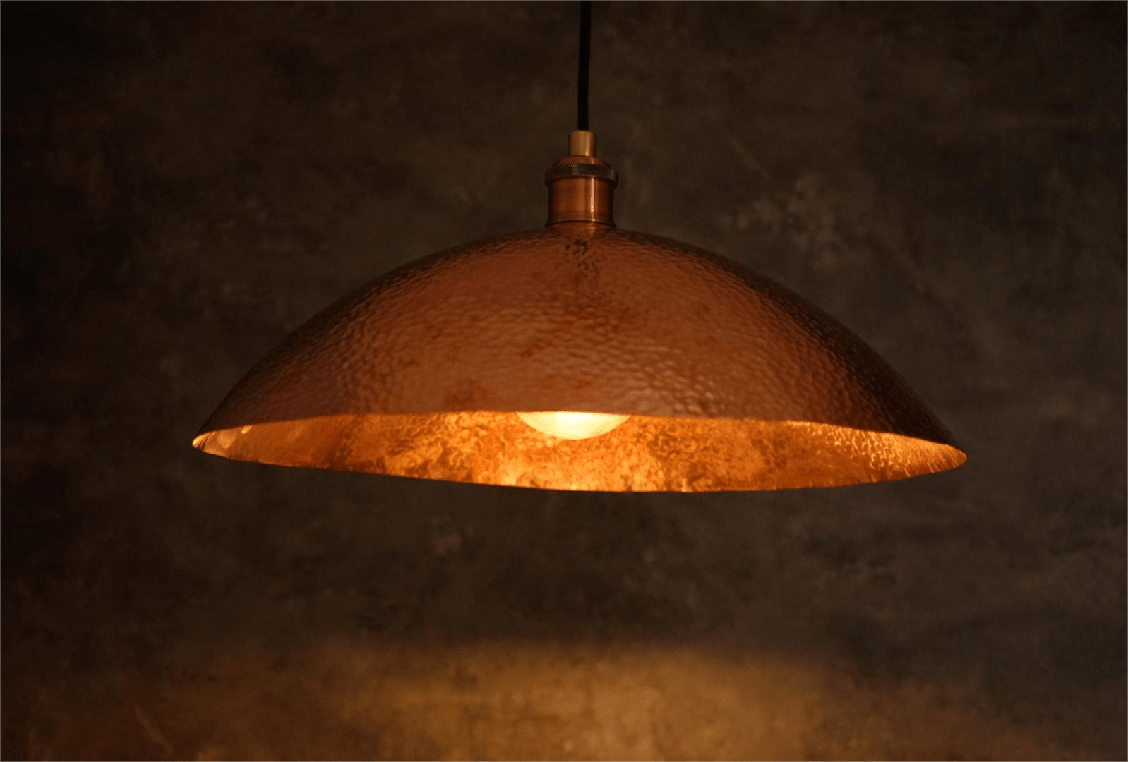 Copper Light Fixture, Hammered Solid Copper Dome Pendant Light, Ceiling Light
