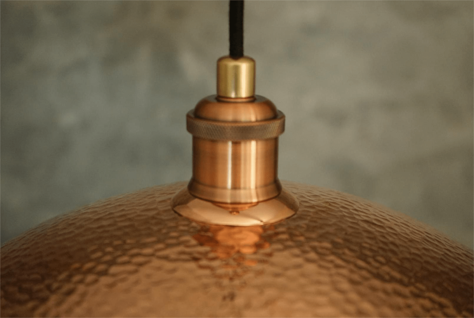 Copper Light Fixture, Hammered Solid Copper Dome Pendant Light, Ceiling Light alternate view 5