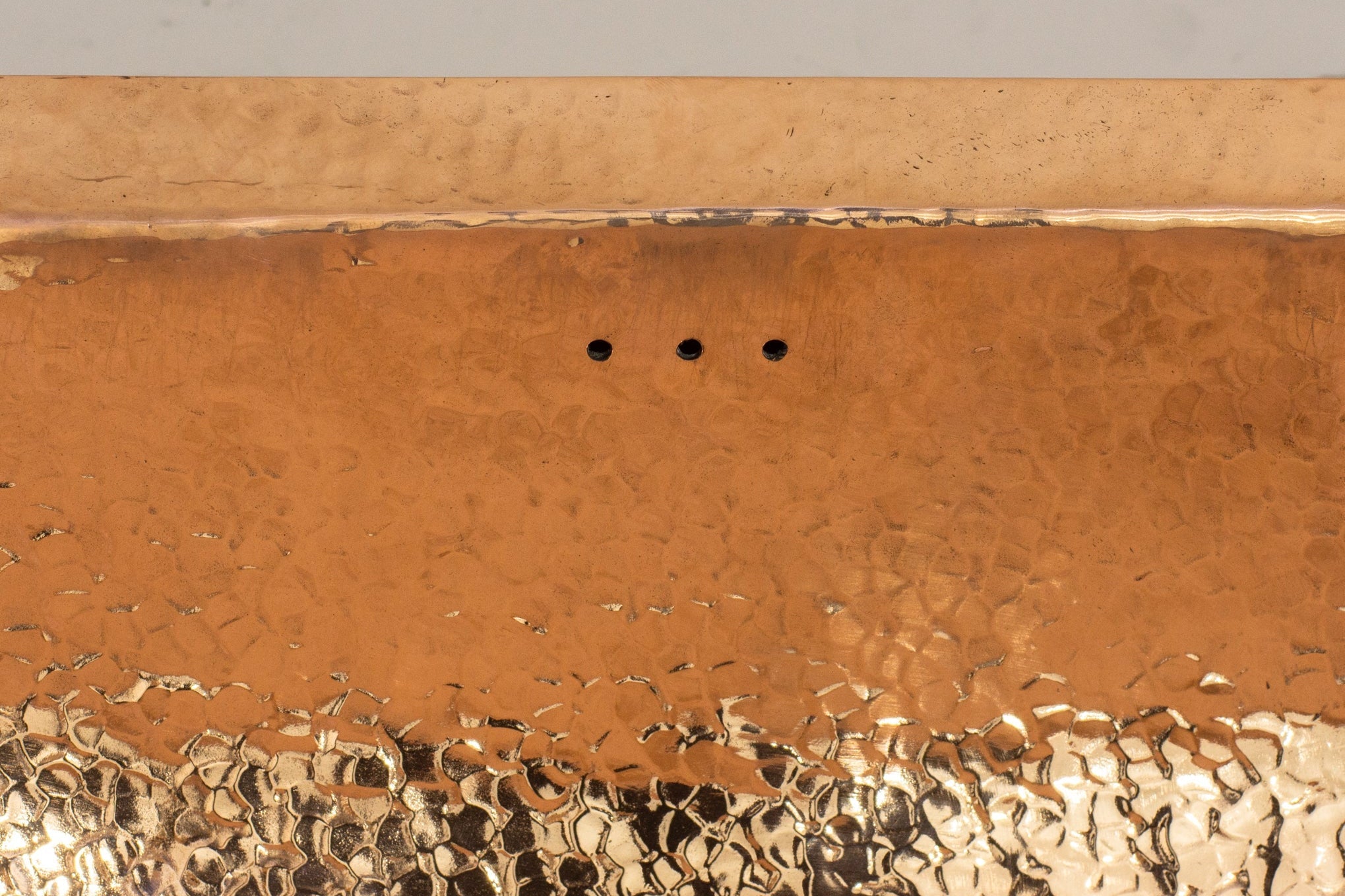 Customizable Raised Profile Bathroom Copper Sink, Hammered Copper Rectangular Sink, Vanity Sink Copper alternate view 9
