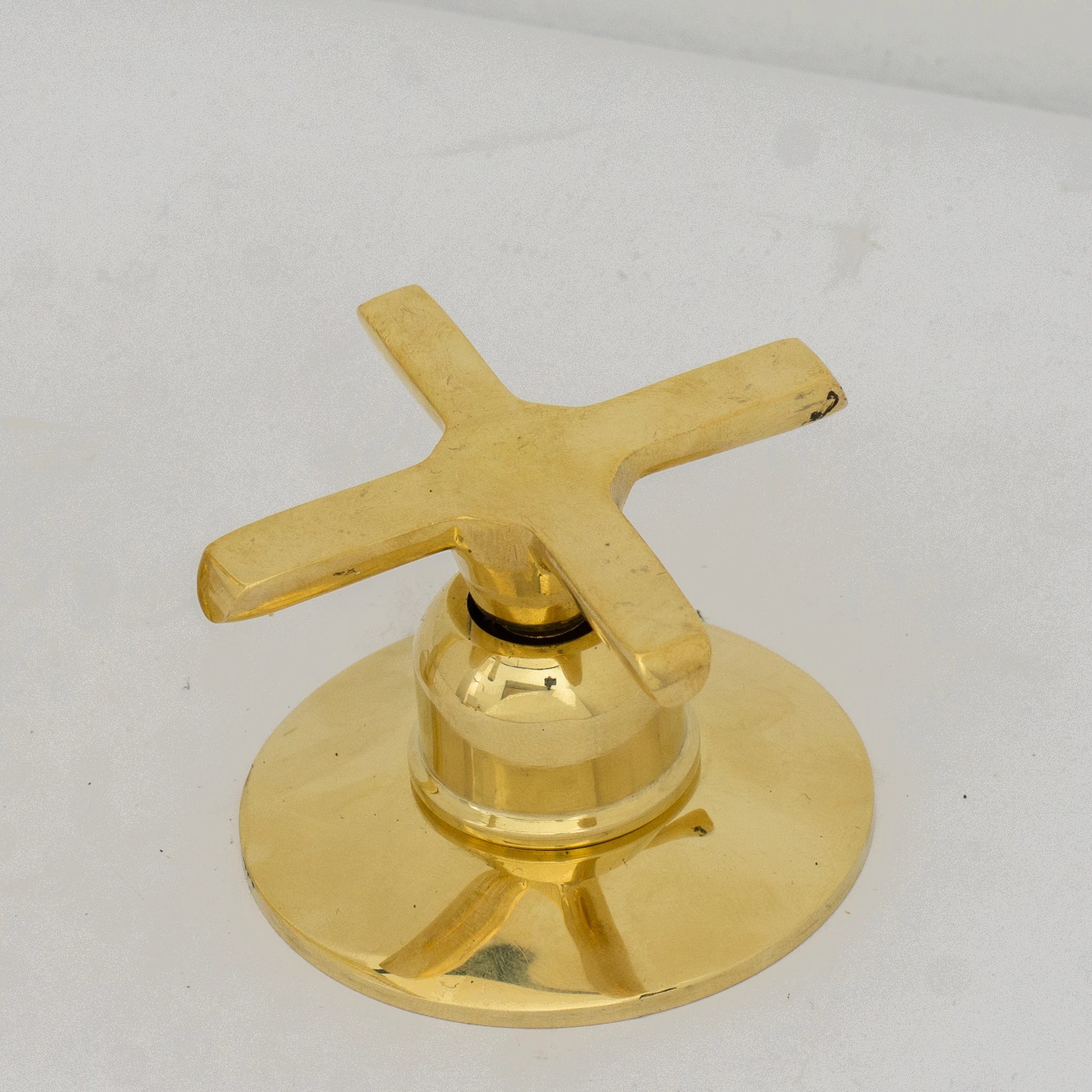 Deck Mounted Unlacquered Brass Faucet, Vanity Sink Faucet, Antique Brass Bathroom Faucet alternate view 29