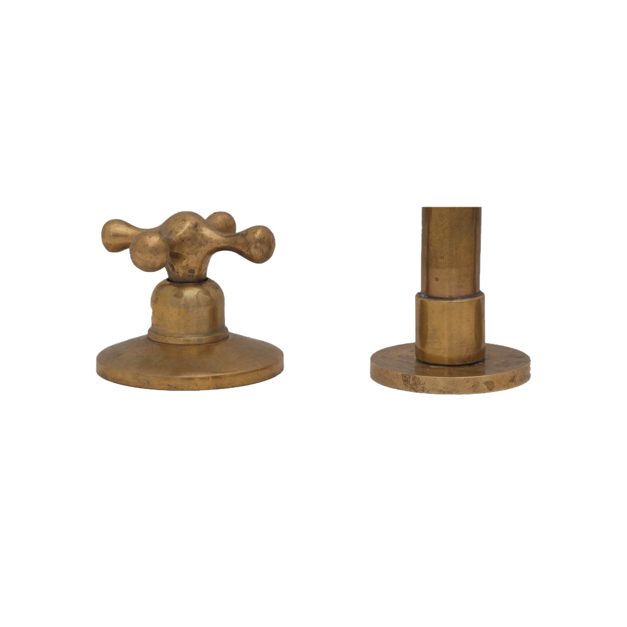 Deck Mounted Unlacquered Brass Faucet, Vanity Sink Faucet, Antique Brass Bathroom Faucet alternate view 31