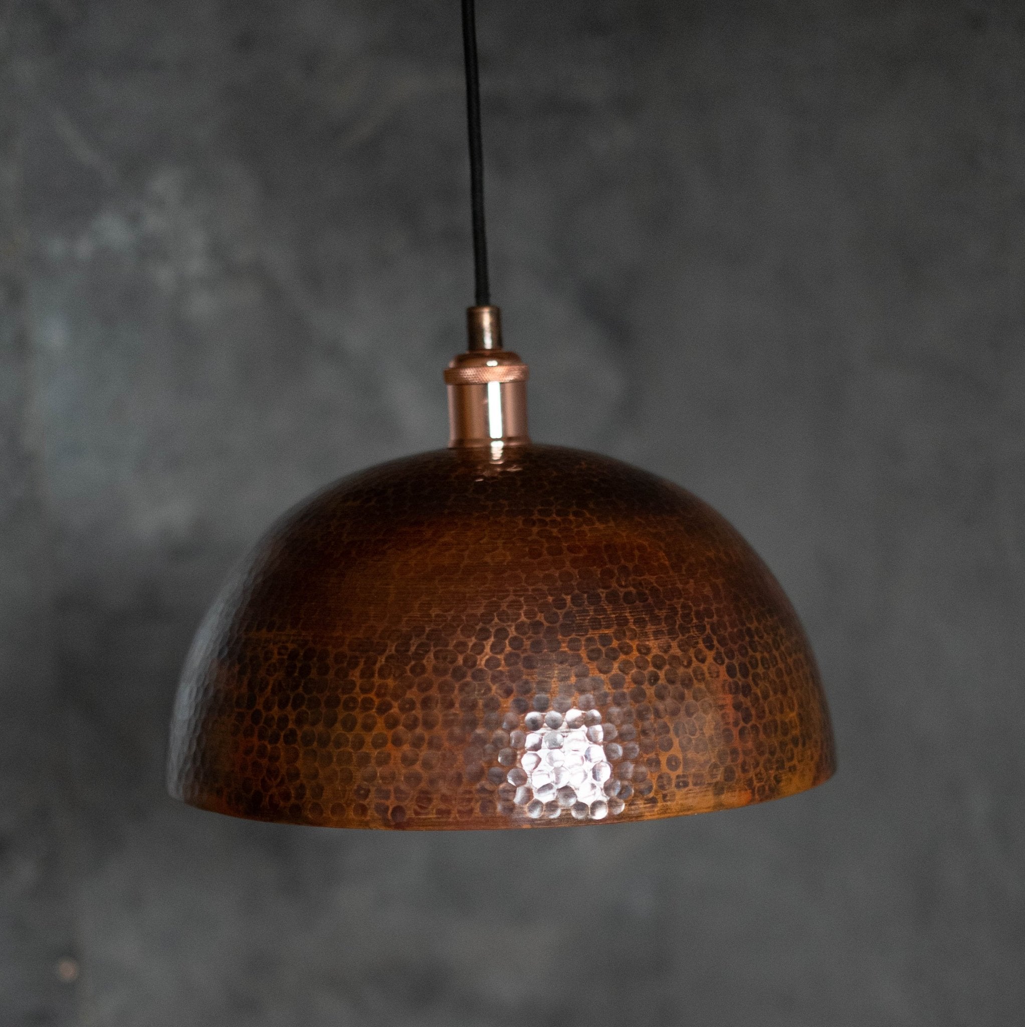 Dome - Oxidized Copper Pendant Light, Kitchen Island alternate view 8