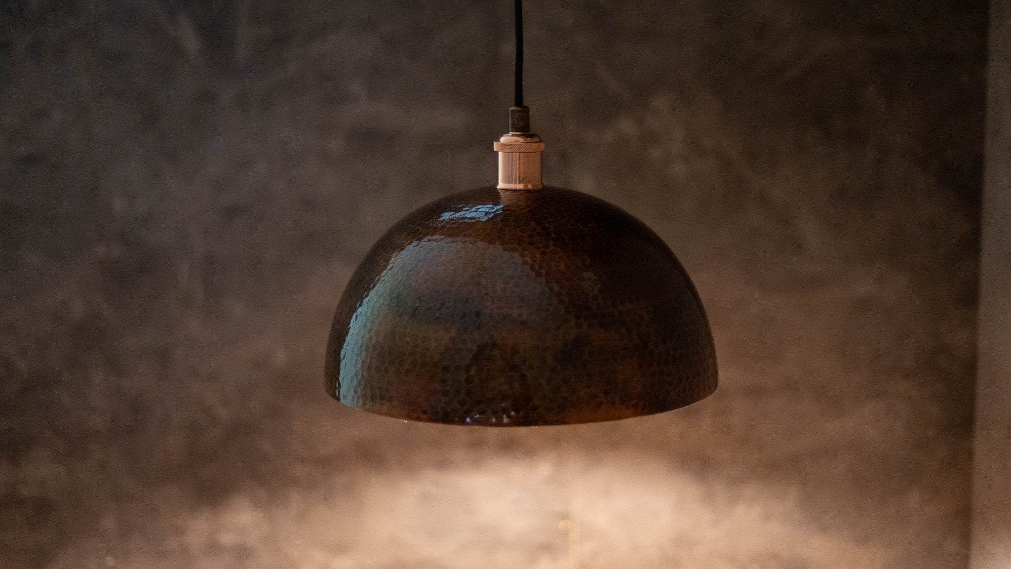 Dome - Oxidized Copper Pendant Light, Kitchen Island alternate view 2