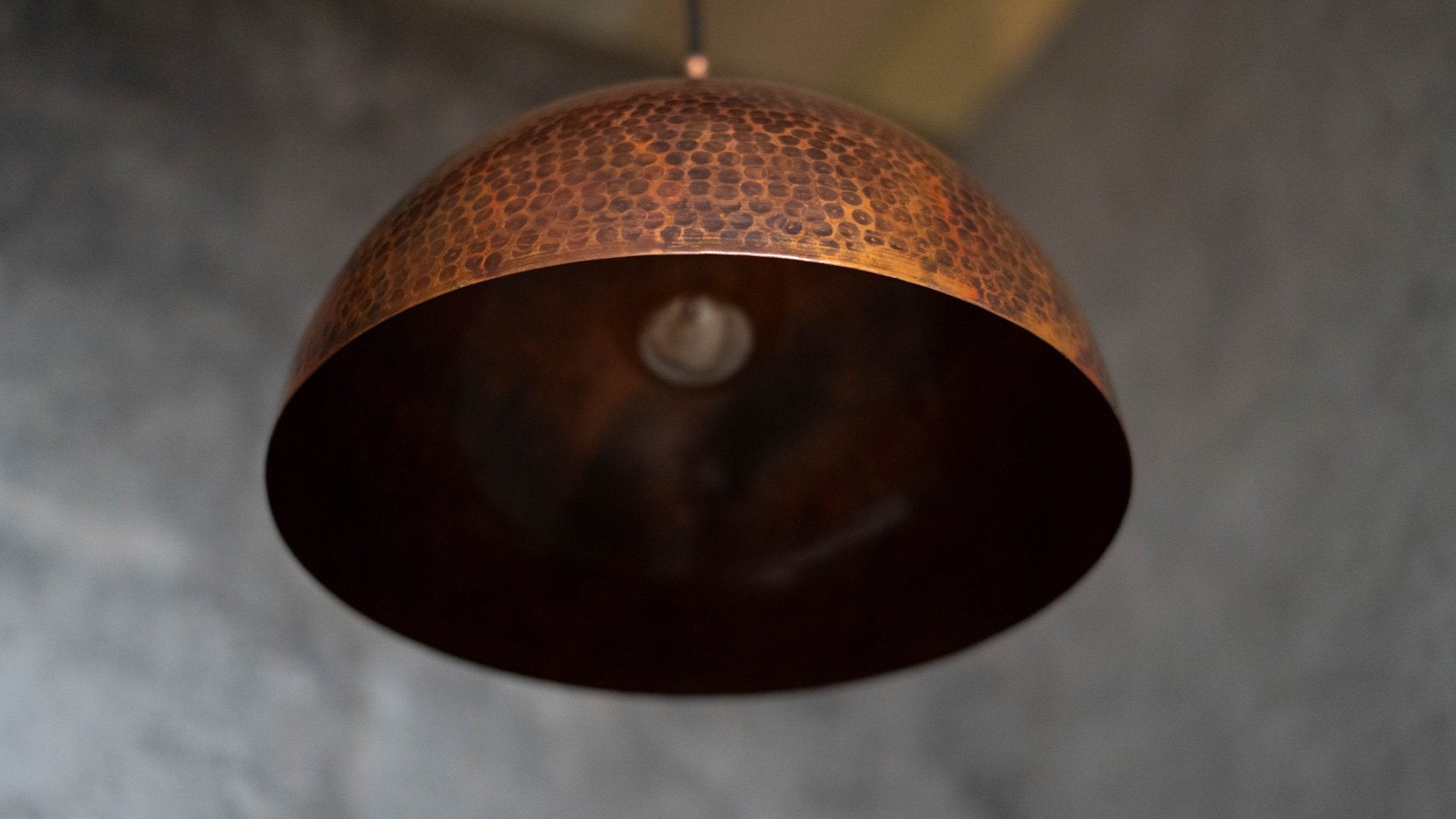 Dome - Oxidized Copper Pendant Light, Kitchen Island alternate view 4