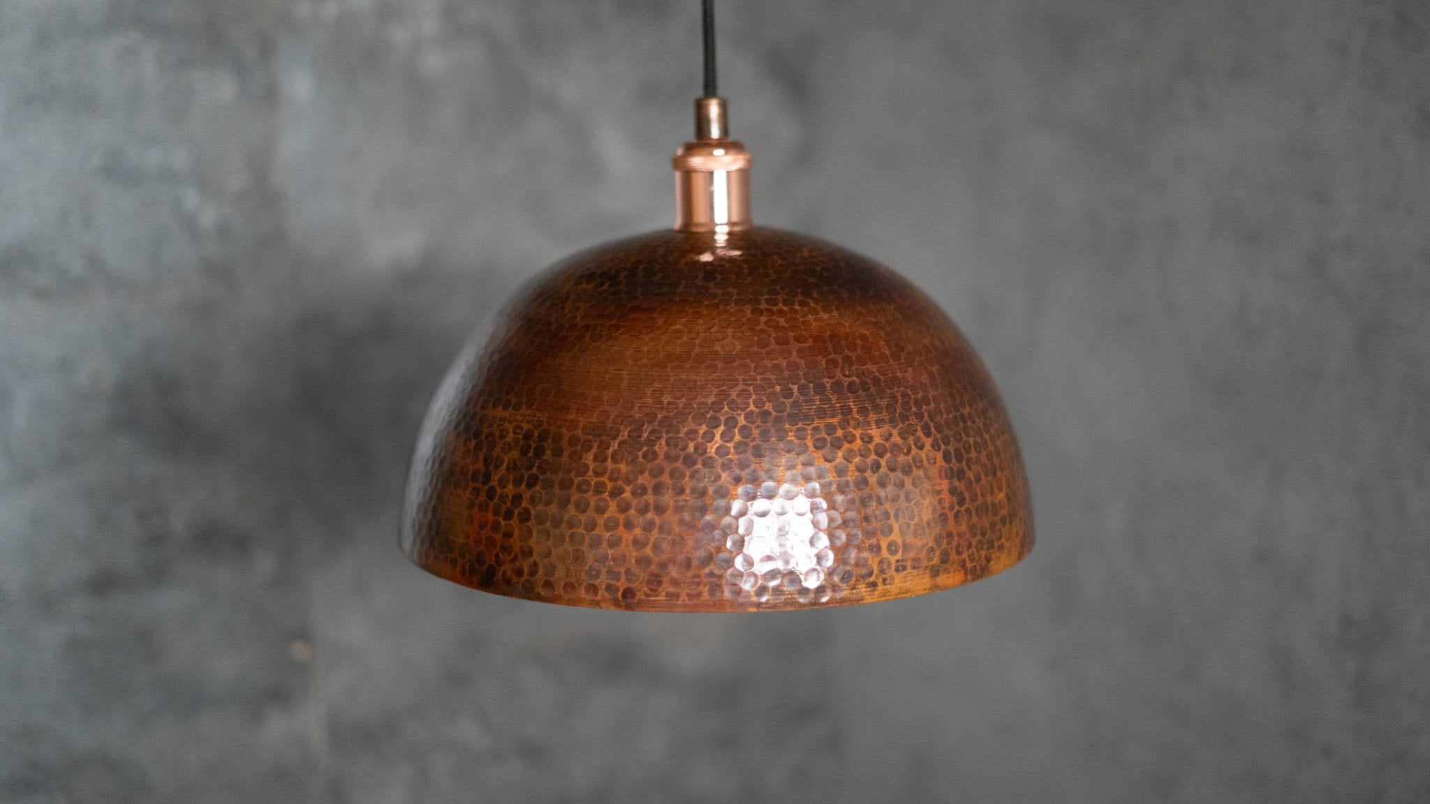 Dome - Oxidized Copper Pendant Light, Kitchen Island alternate view 3