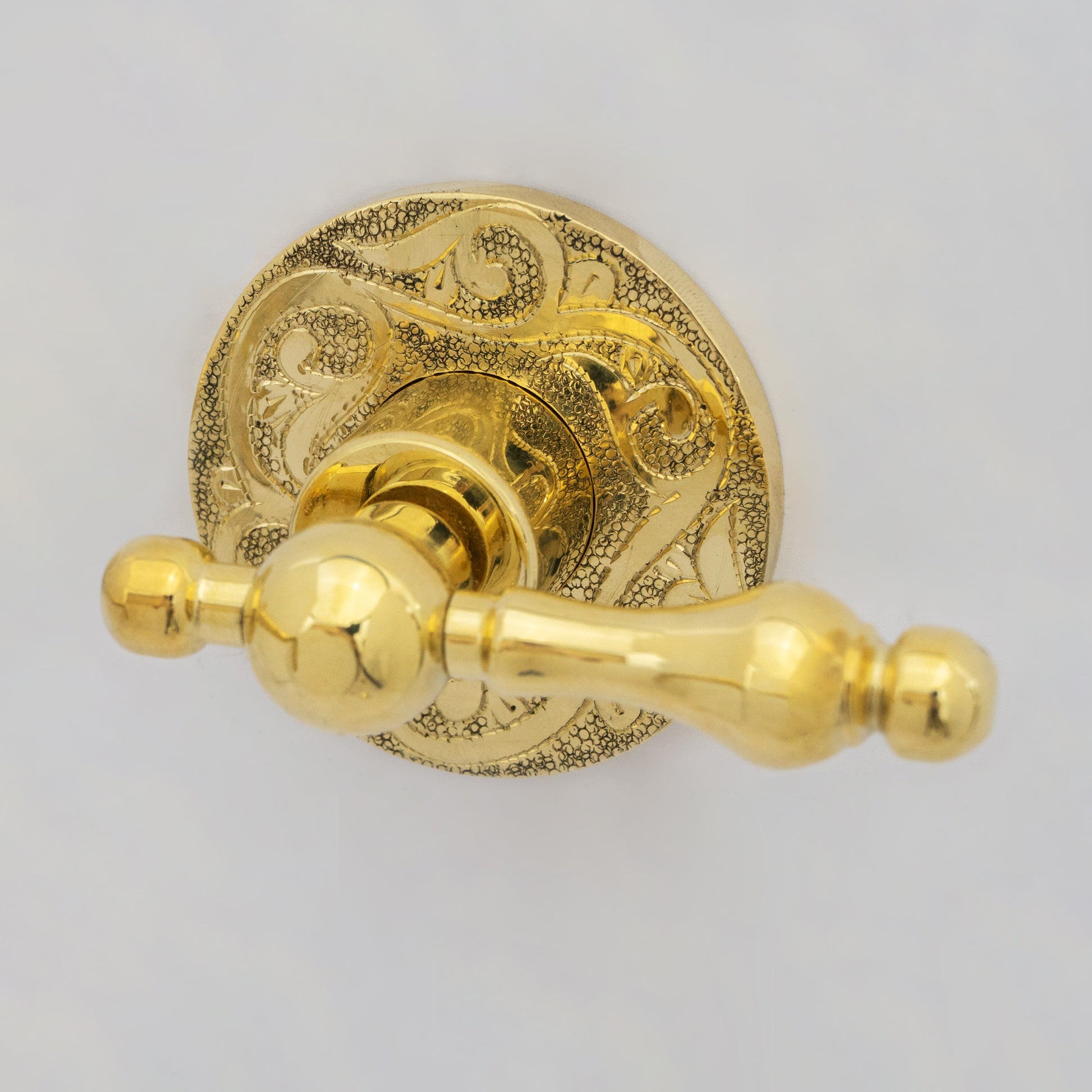 Engraved Solid Brass Built-in Faucet, Unlacquered Bathroom Sink Faucet alternate view 15