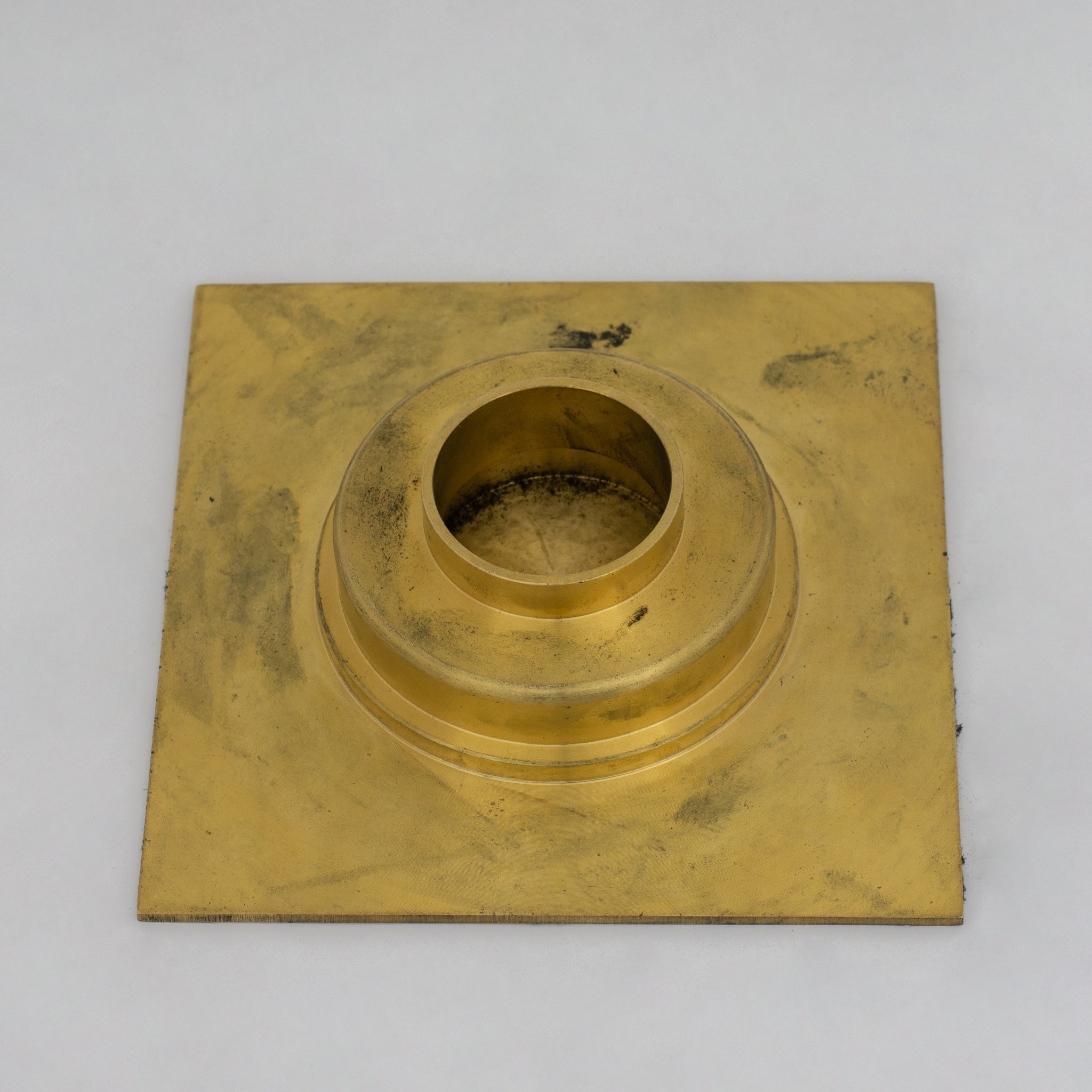 Engraved Traditional Style Brass Floor Drain | Shower floor alternate view 6