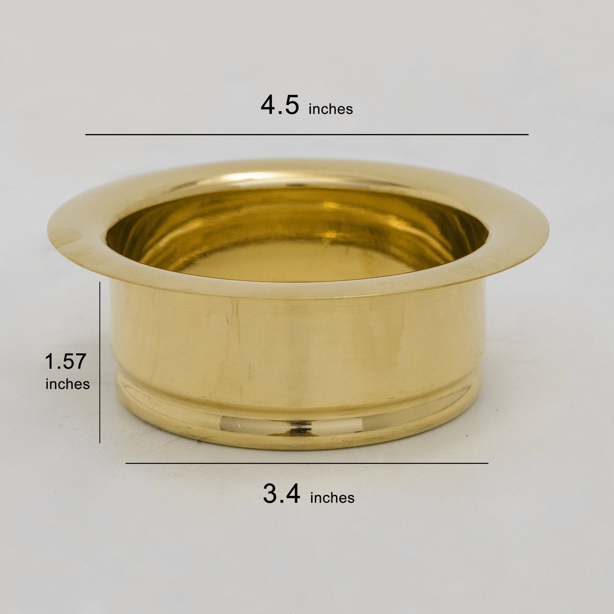 Garbage Disposal, Unlacquered Brass, Flange Kitchen Sink flange kit 3 1/2 standard sink Drain hole alternate view 4