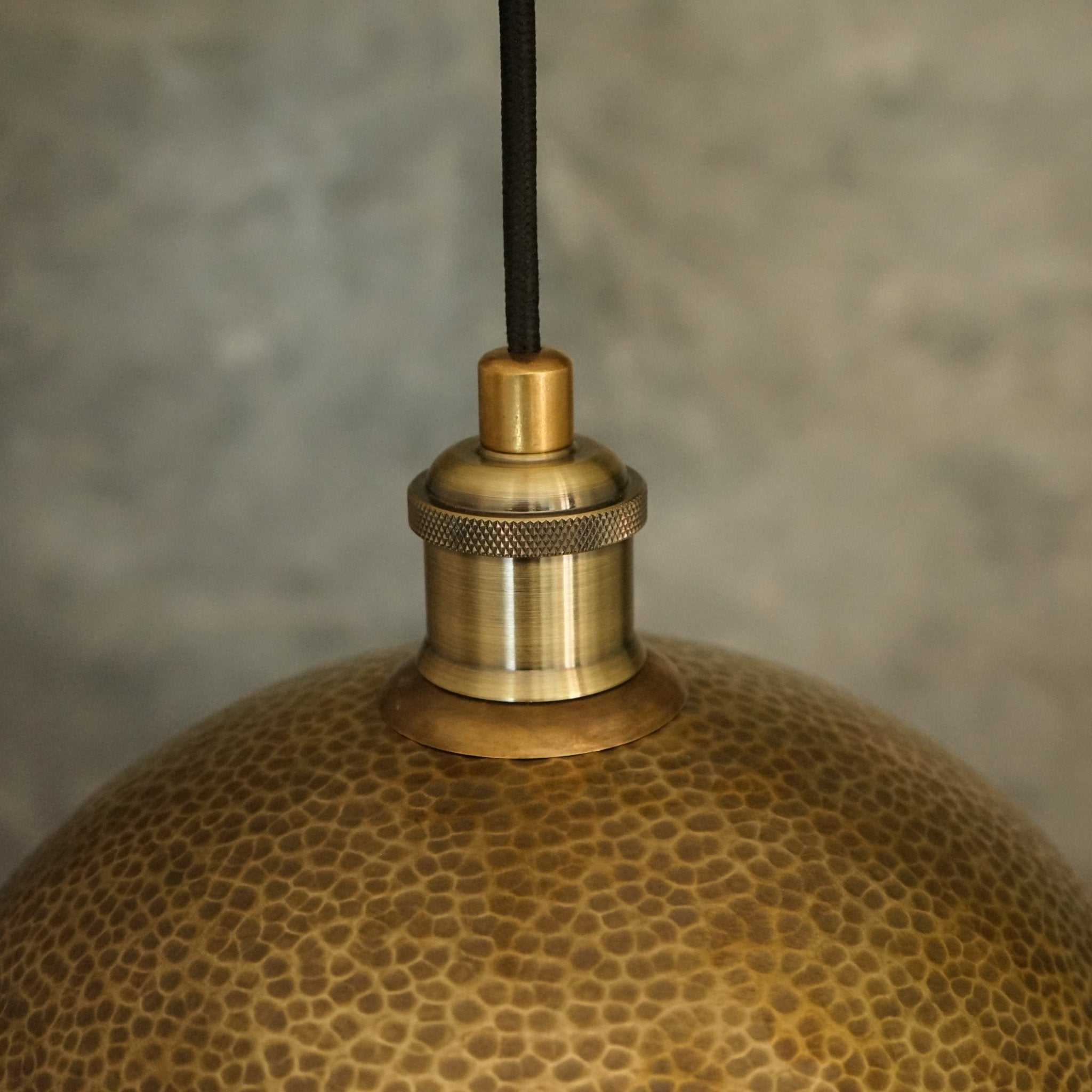 Hammered Brass Ball Pendant Light, Dome Ceiling Light alternate view 3