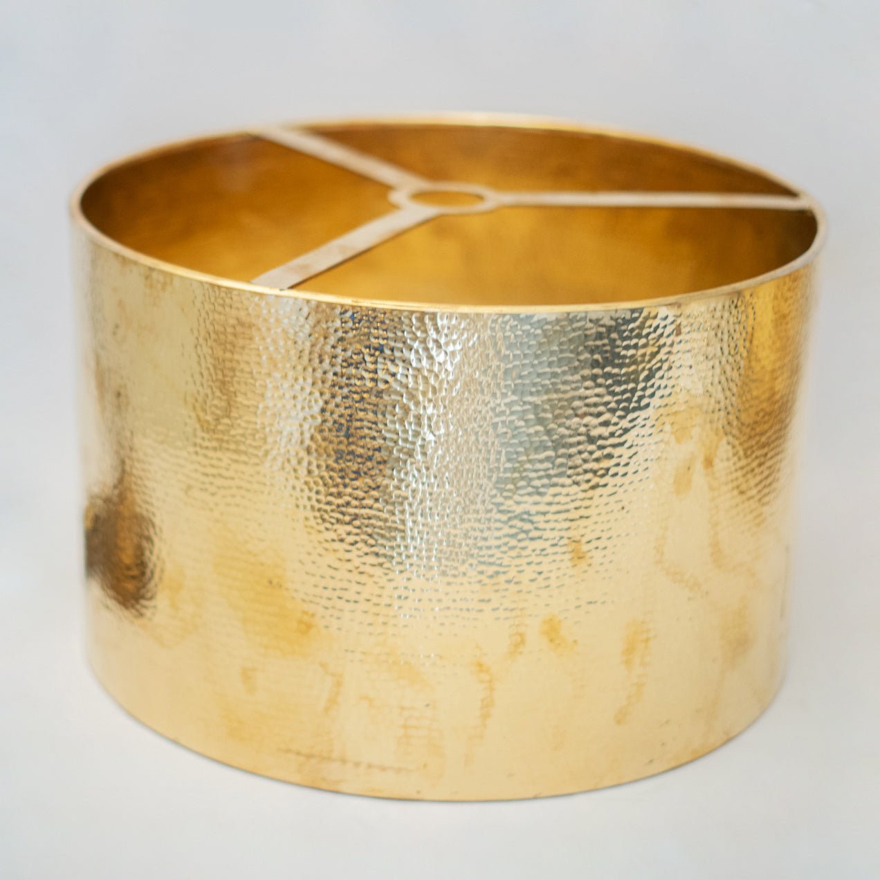 Hammered Brass Cylinder Pendant Light, Unlacquered Brass Pendant Light alternate view 10