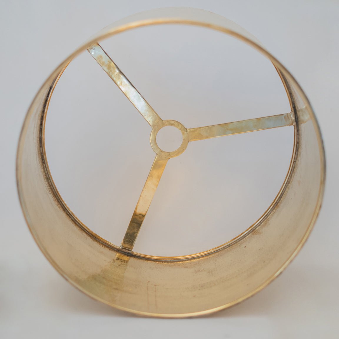 Hammered Brass Cylinder Pendant Light, Unlacquered Brass Pendant Light alternate view 9