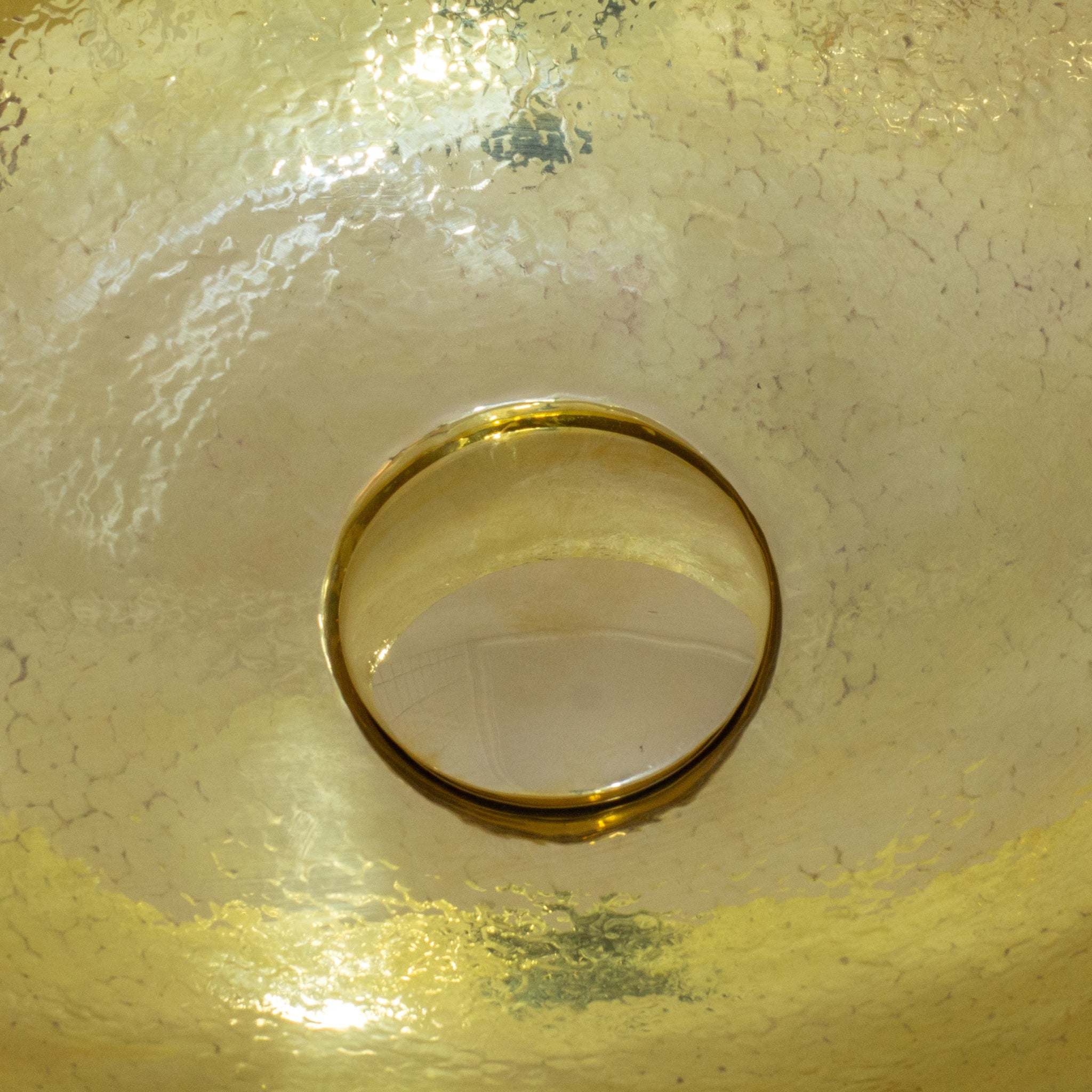 Hammered Brass Oval Vessel Sink | Handmade Bathroom Washbasin alternate view 12