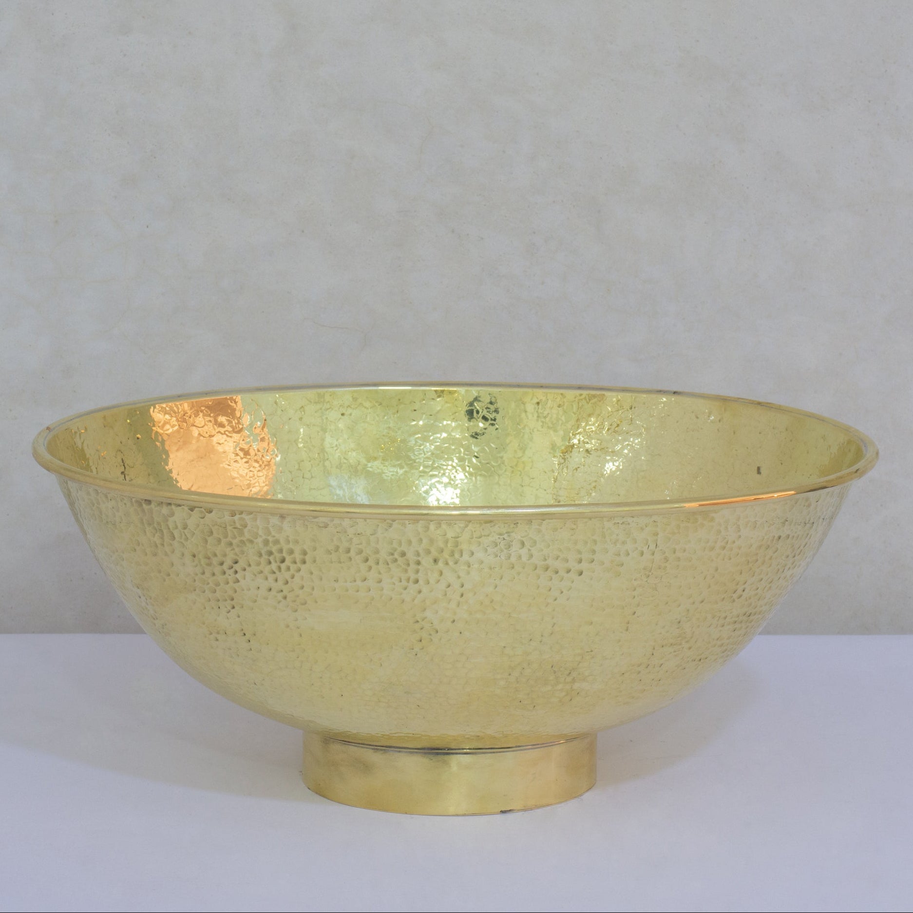 Hammered Brass Oval Vessel Sink | Handmade Bathroom Washbasin alternate view 9