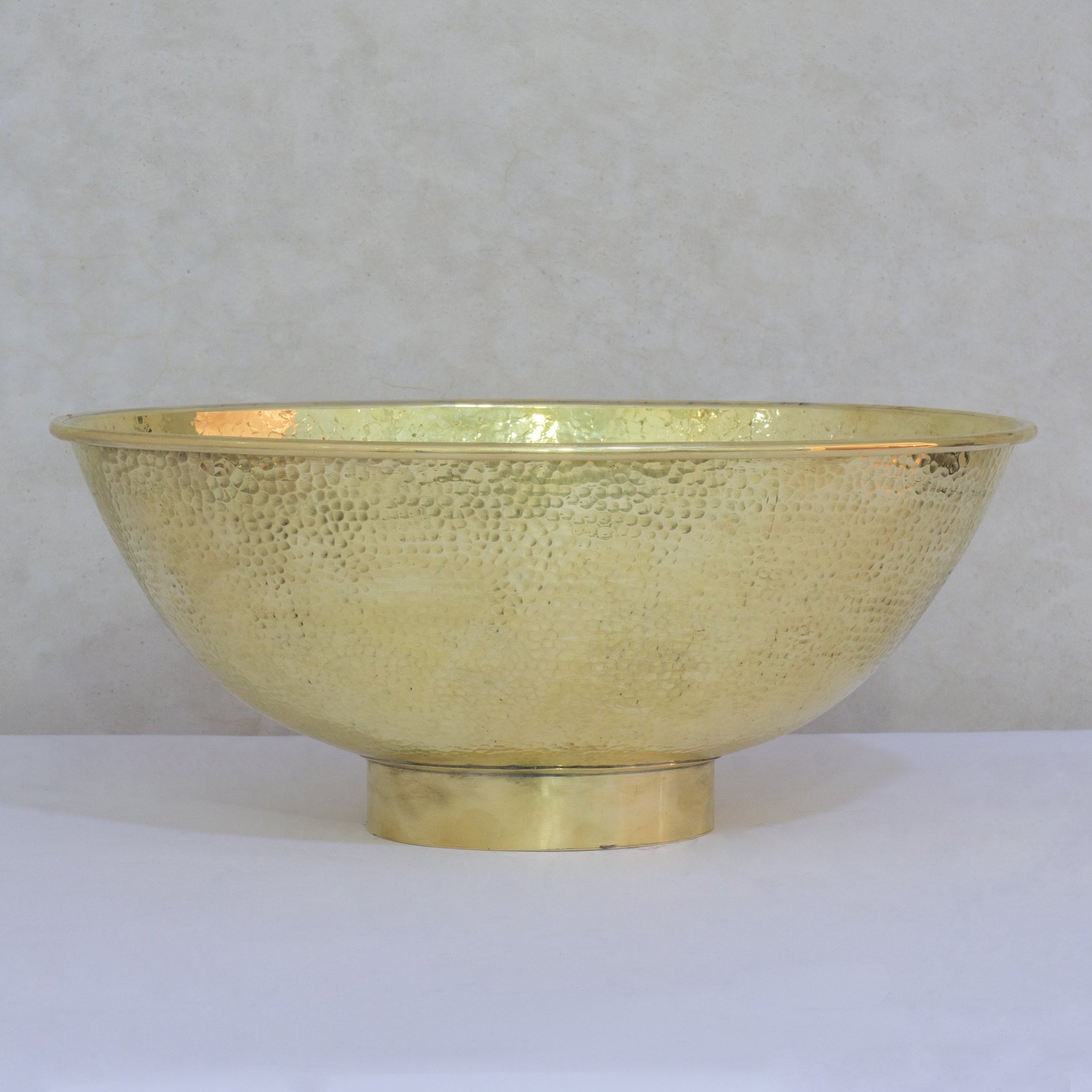 Hammered Brass Oval Vessel Sink | Handmade Bathroom Washbasin alternate view 8