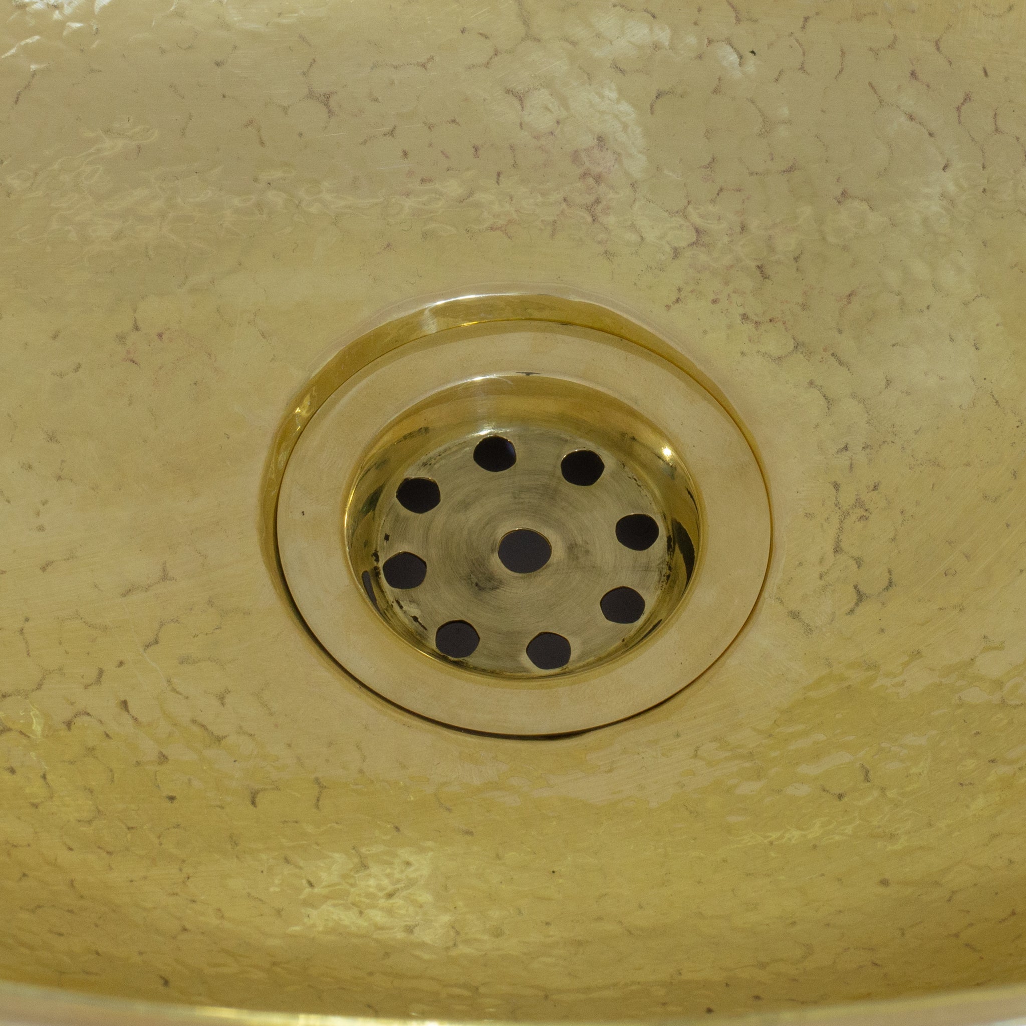 Hammered Brass Oval Vessel Sink | Handmade Bathroom Washbasin alternate view 11
