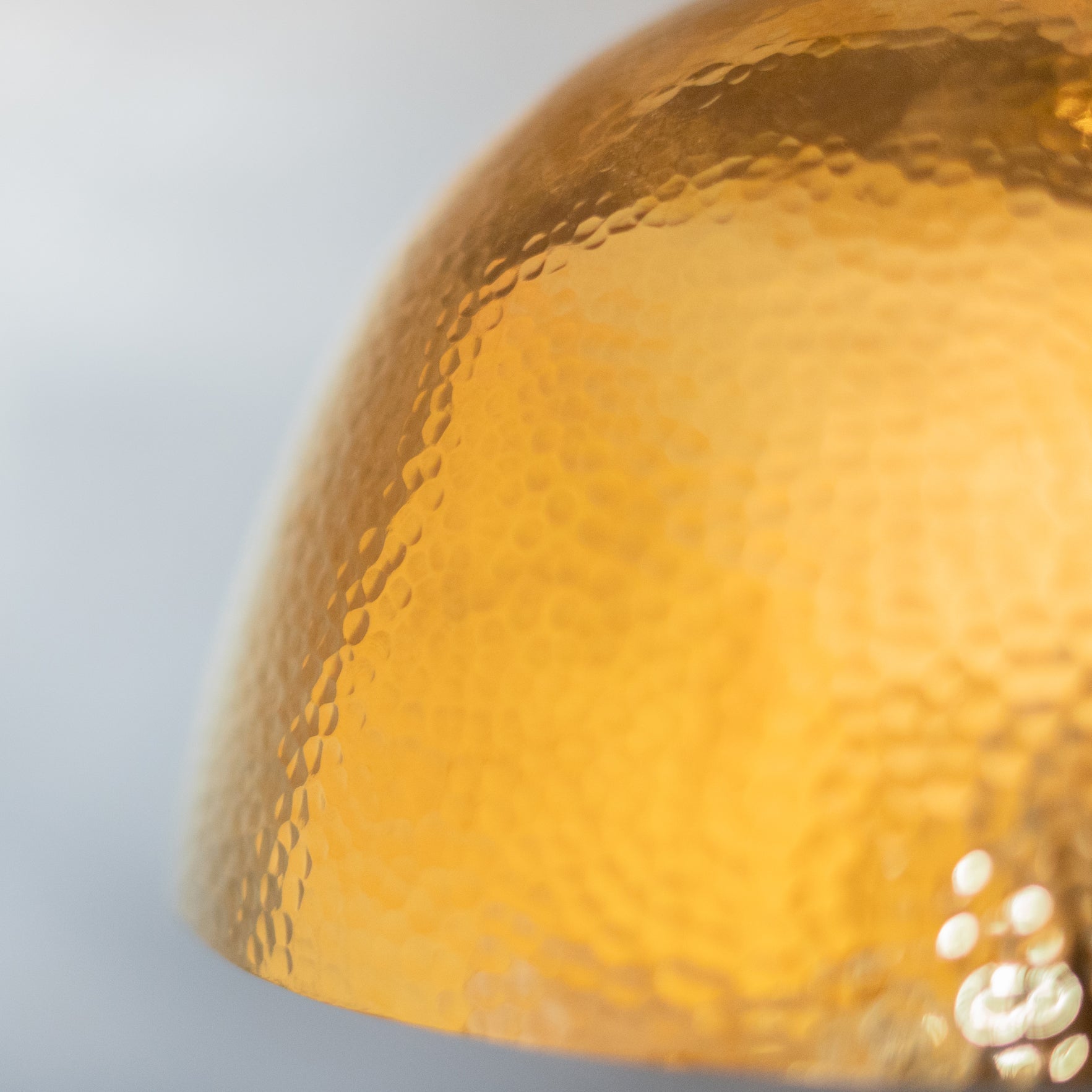 Hammered Brass Pendant Light, Unlacquered Brass Dome Lampshade, Kitchen Island Light alternate view 8