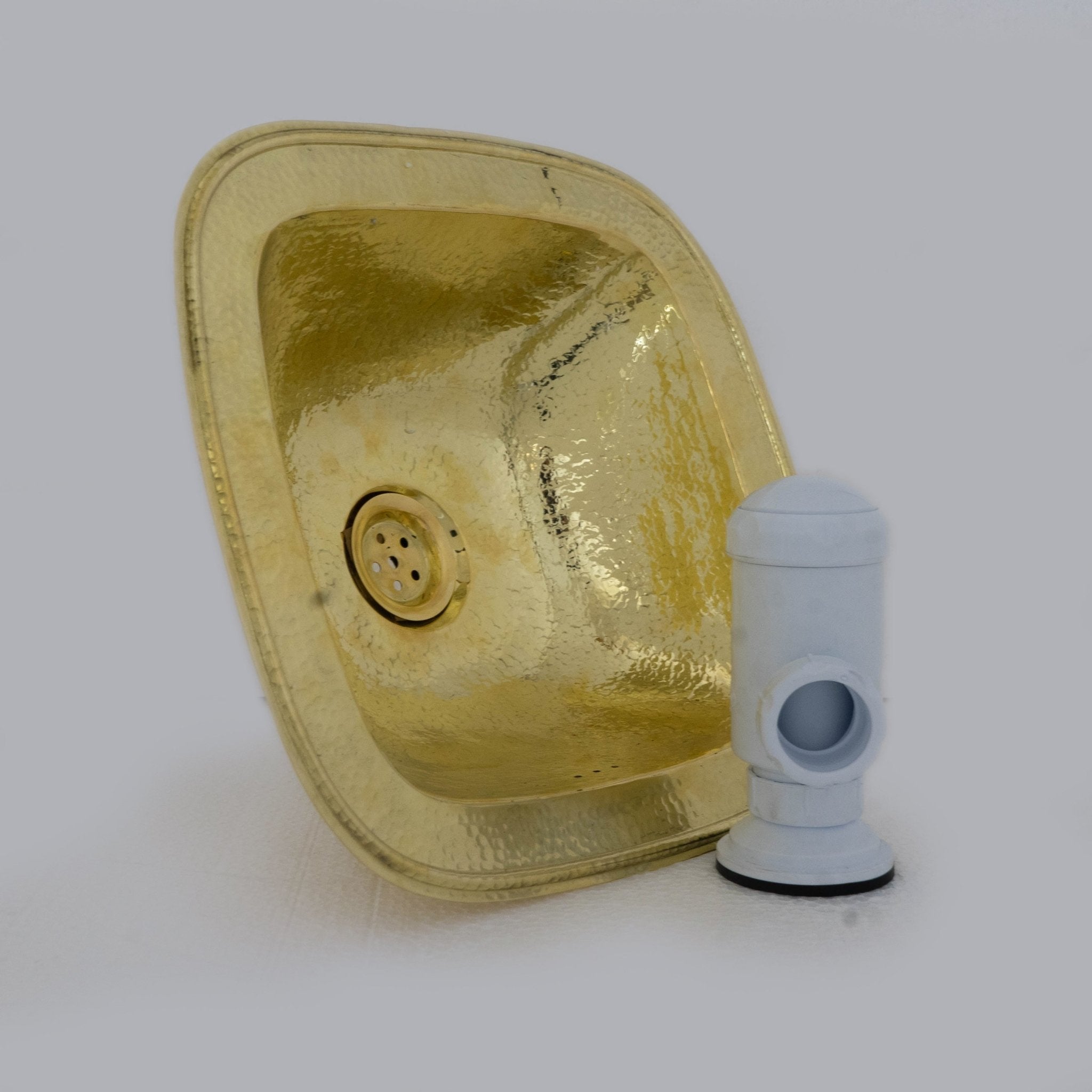 Hammered Brass Sink, Square Drop-in Brass Bathroom Sink, Hammered Antique Brass Sink alternate view 8