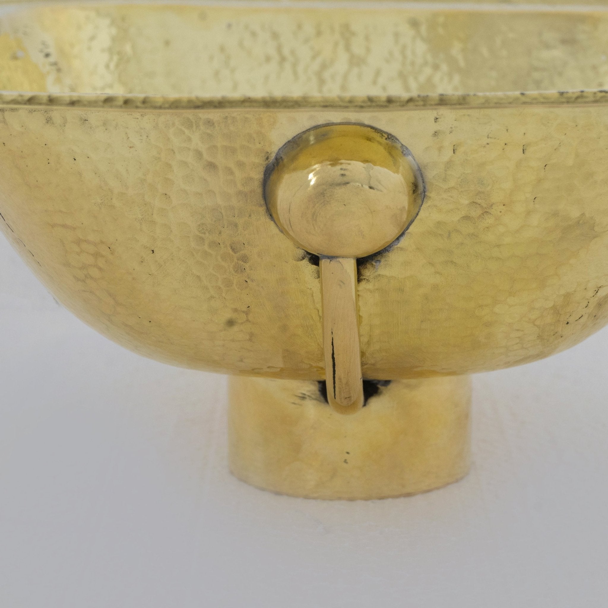 Hammered Brass Sink, Square Drop-in Brass Bathroom Sink, Hammered Antique Brass Sink alternate view 6