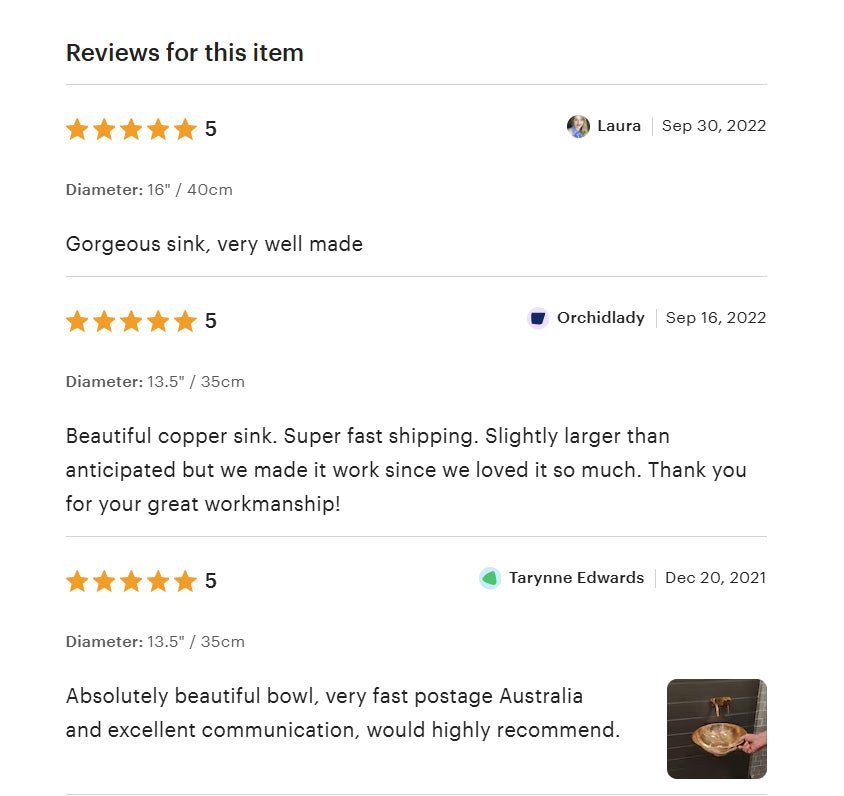 Hammered Copper Sink, Vanity Bathroom Sink, Copper Bowl Sink alternate view 7